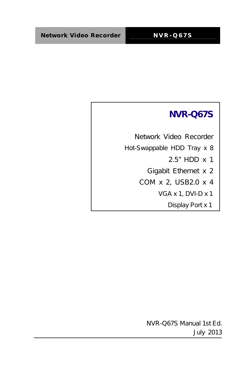 NVR-Q67S (Page 1)