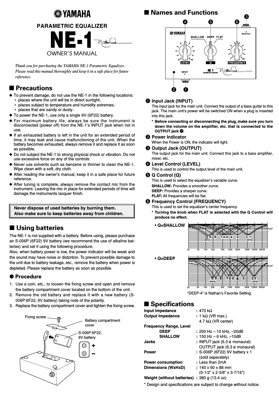 Parametric Equalizer NE-1 (Page 1)