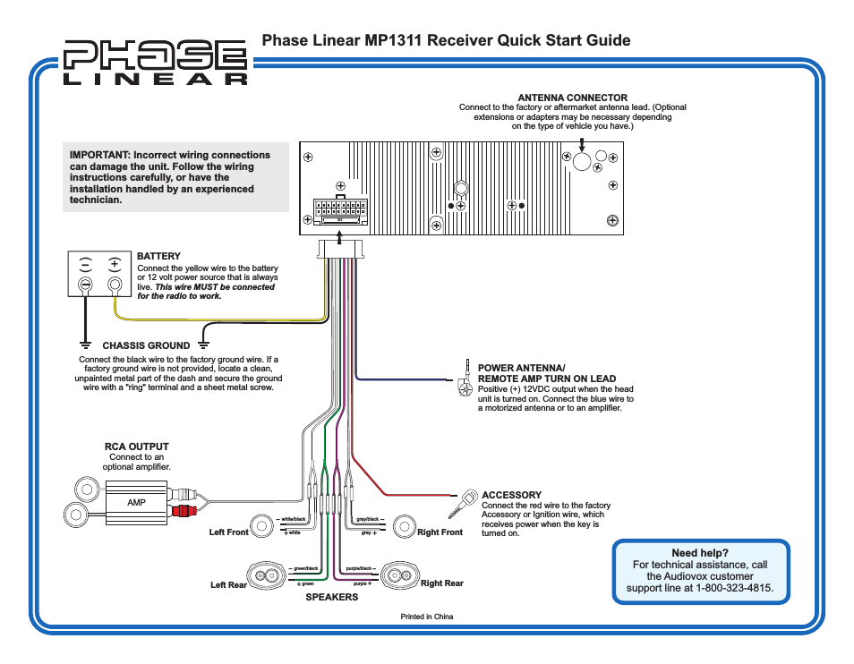 Phase Linear MP1311 (Page 1)