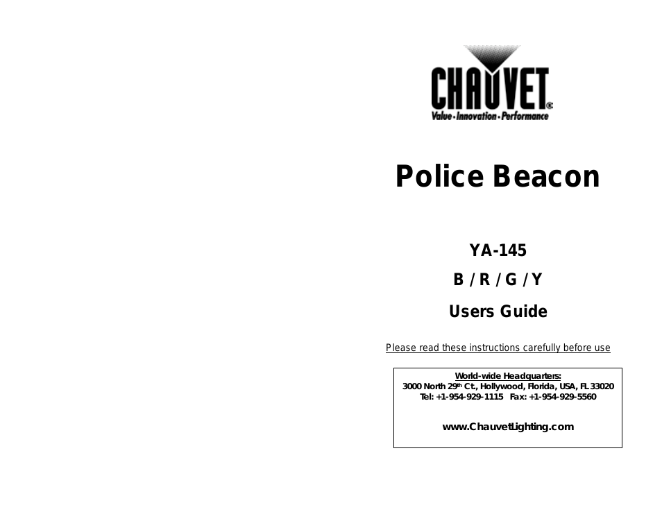 POLICE BEACON YA-145 (Page 1)