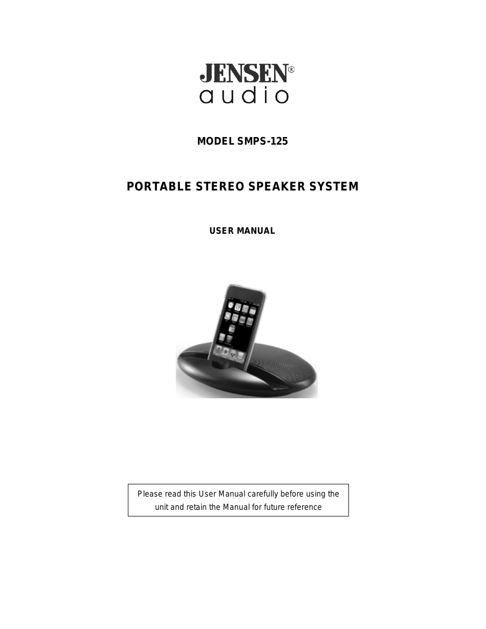 PORTABLE STEREO SPEAKER SYSTEM SMPS-125 (Page 1)