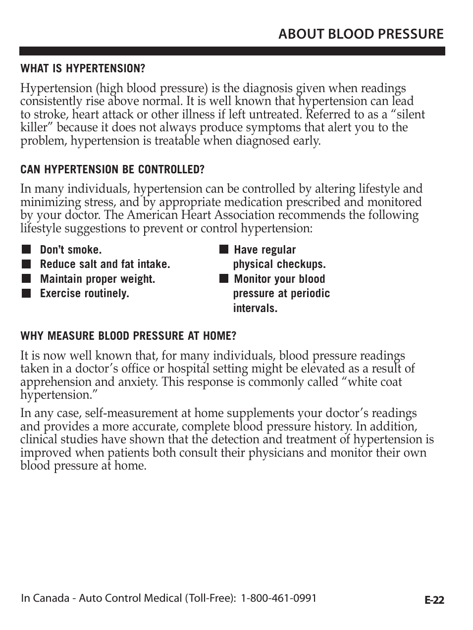 Premier/TriCheck Blood Pressure MOnitor UA-1020 (Page 23)