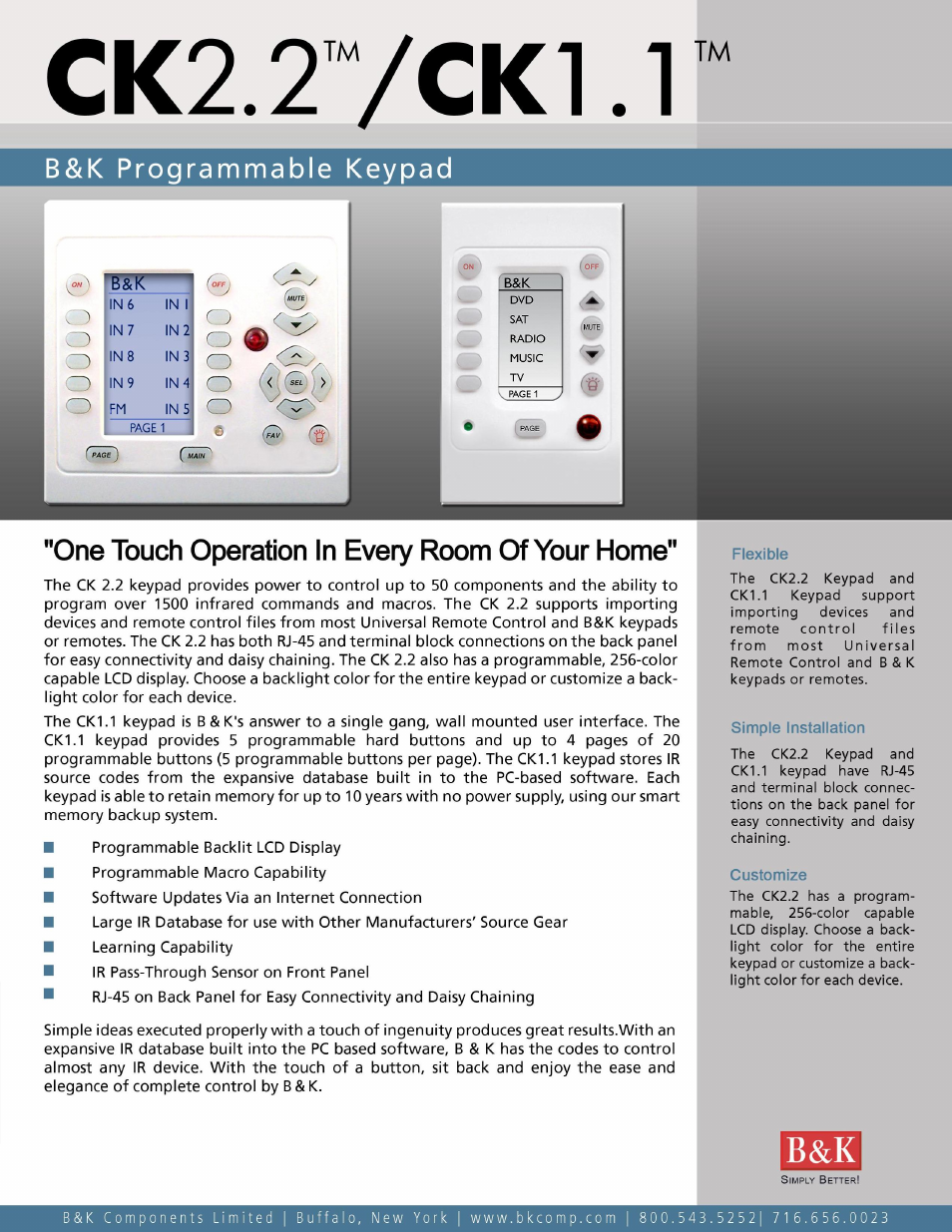 Programmable Keypad CK1.1 (Page 1)