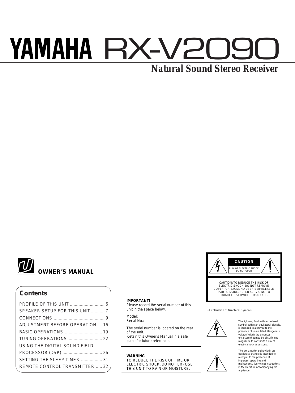 RX-V2090 (Page 1)