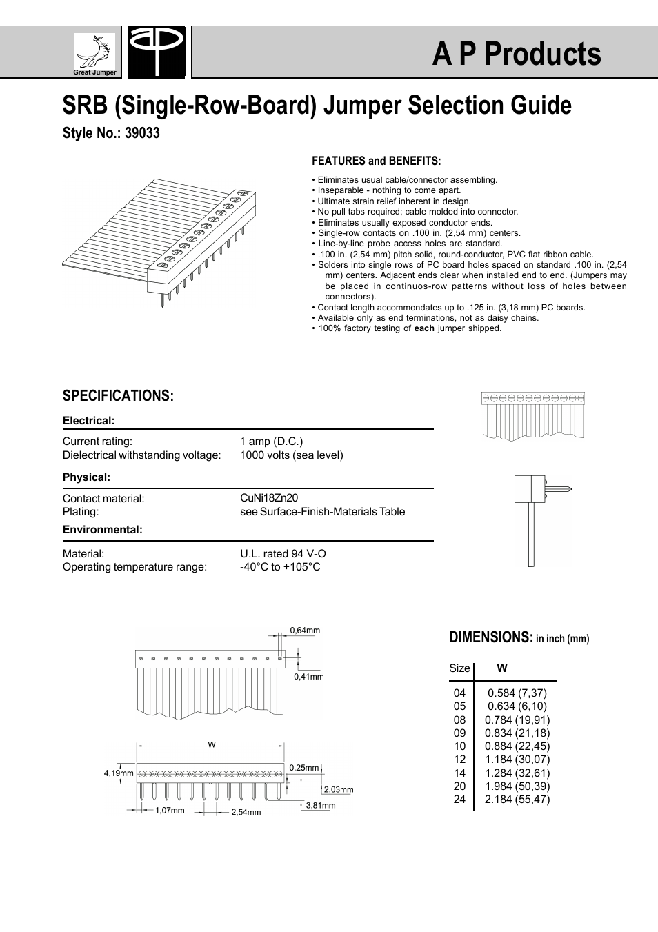SRB (Single-Row-Board) Jumper (Page 1)