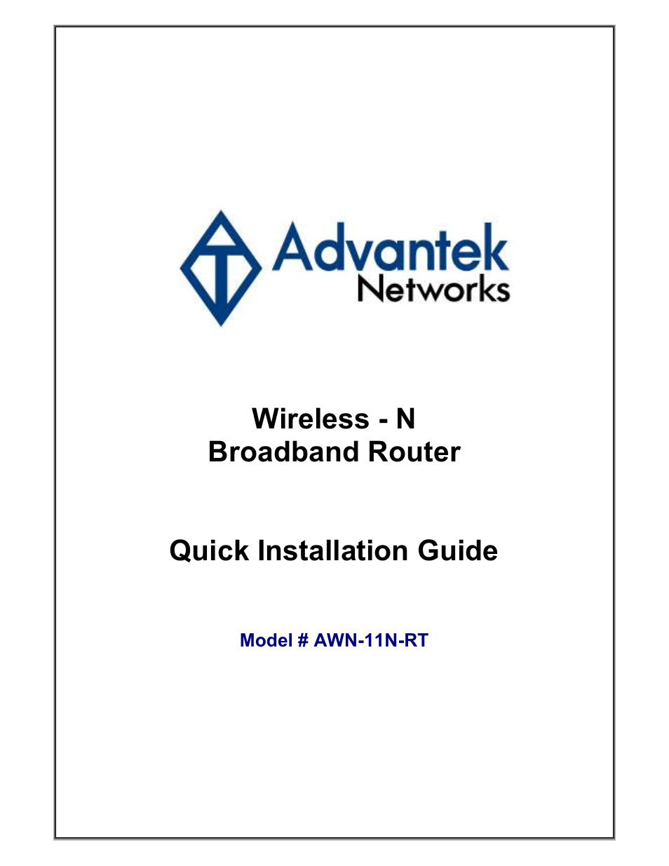 WIRELESS - N AWN-11N-RT (Page 1)