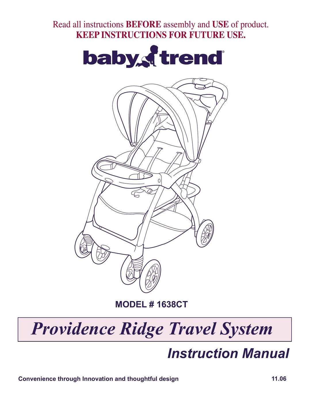Baby Trend 1638CT Baby Accessories User Manual