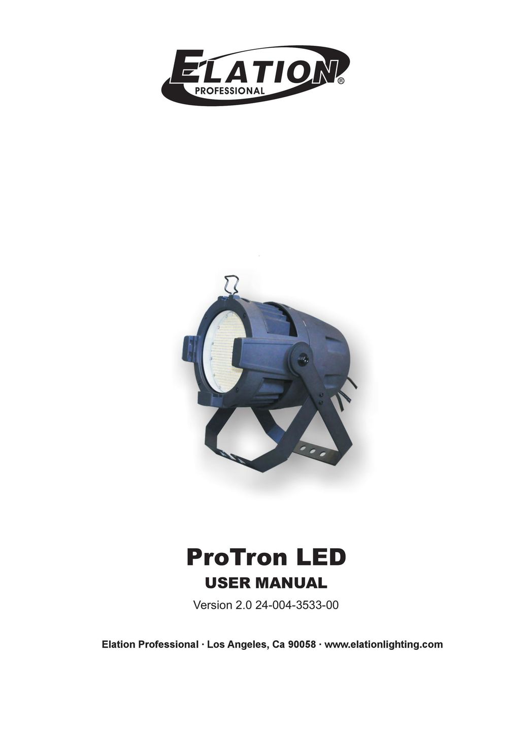 Elation Professional PROTRON LED Baby Accessories User Manual
