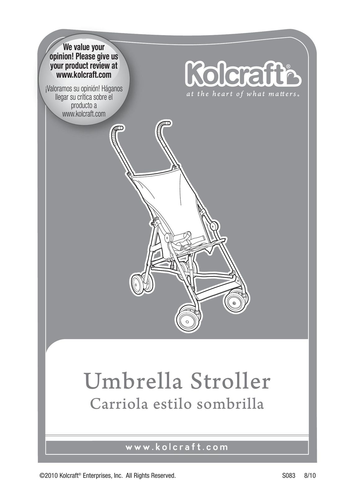 Kolcraft S083 8/10 Baby Accessories User Manual