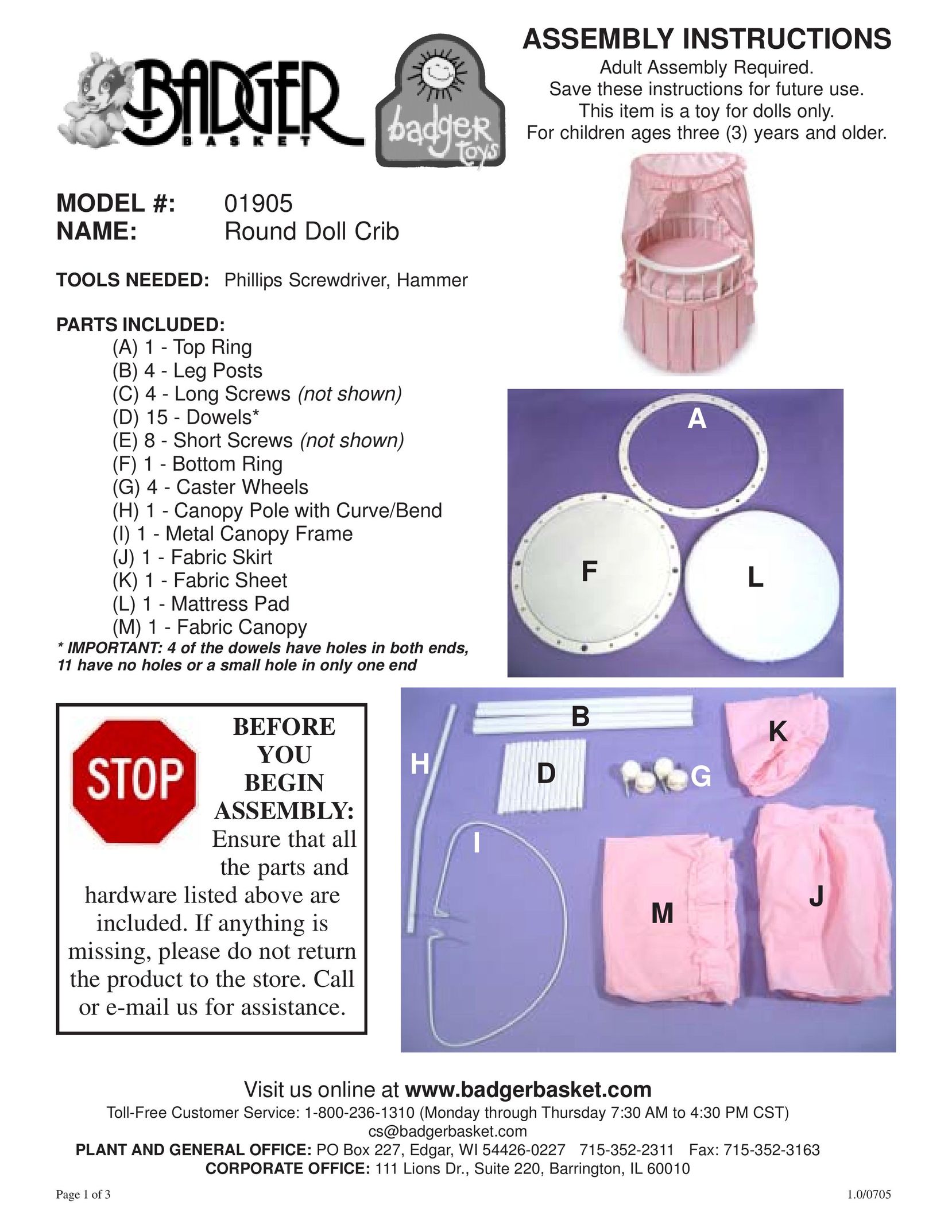 Badger Basket 01905 Baby Carrier User Manual