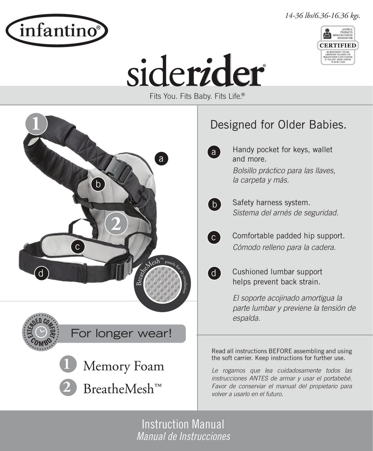 Infantino Baby Carrier I Baby Carrier User Manual