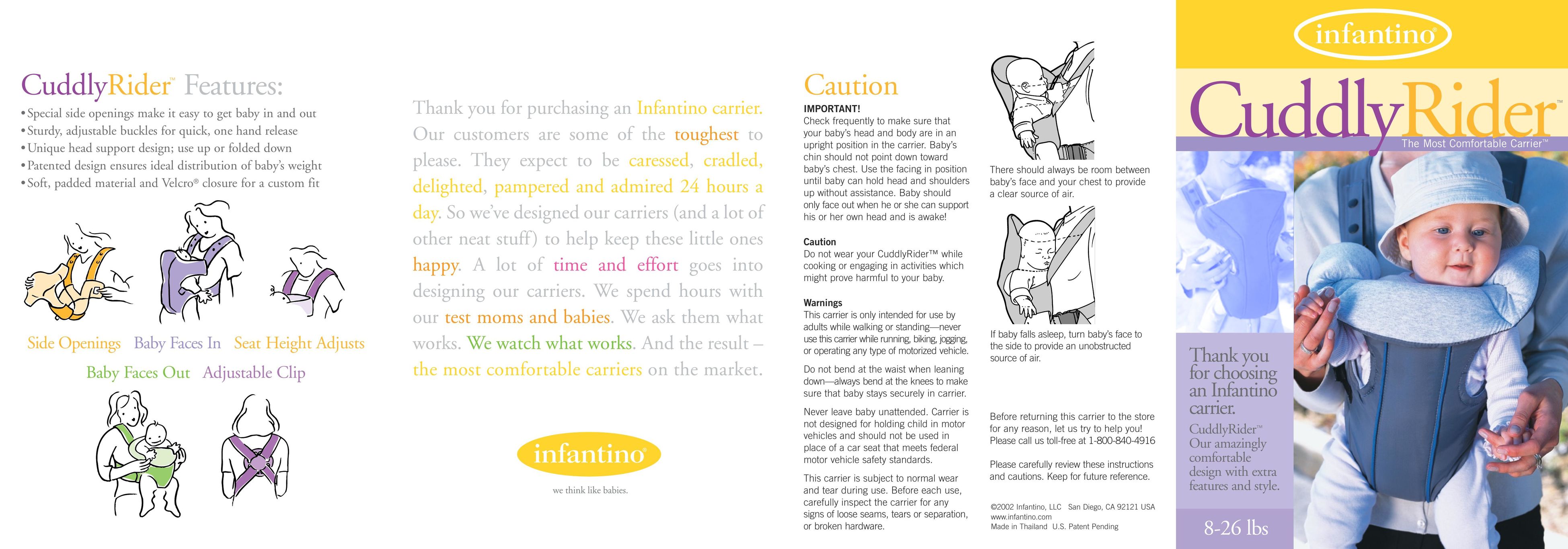 Infantino carrier Baby Carrier User Manual