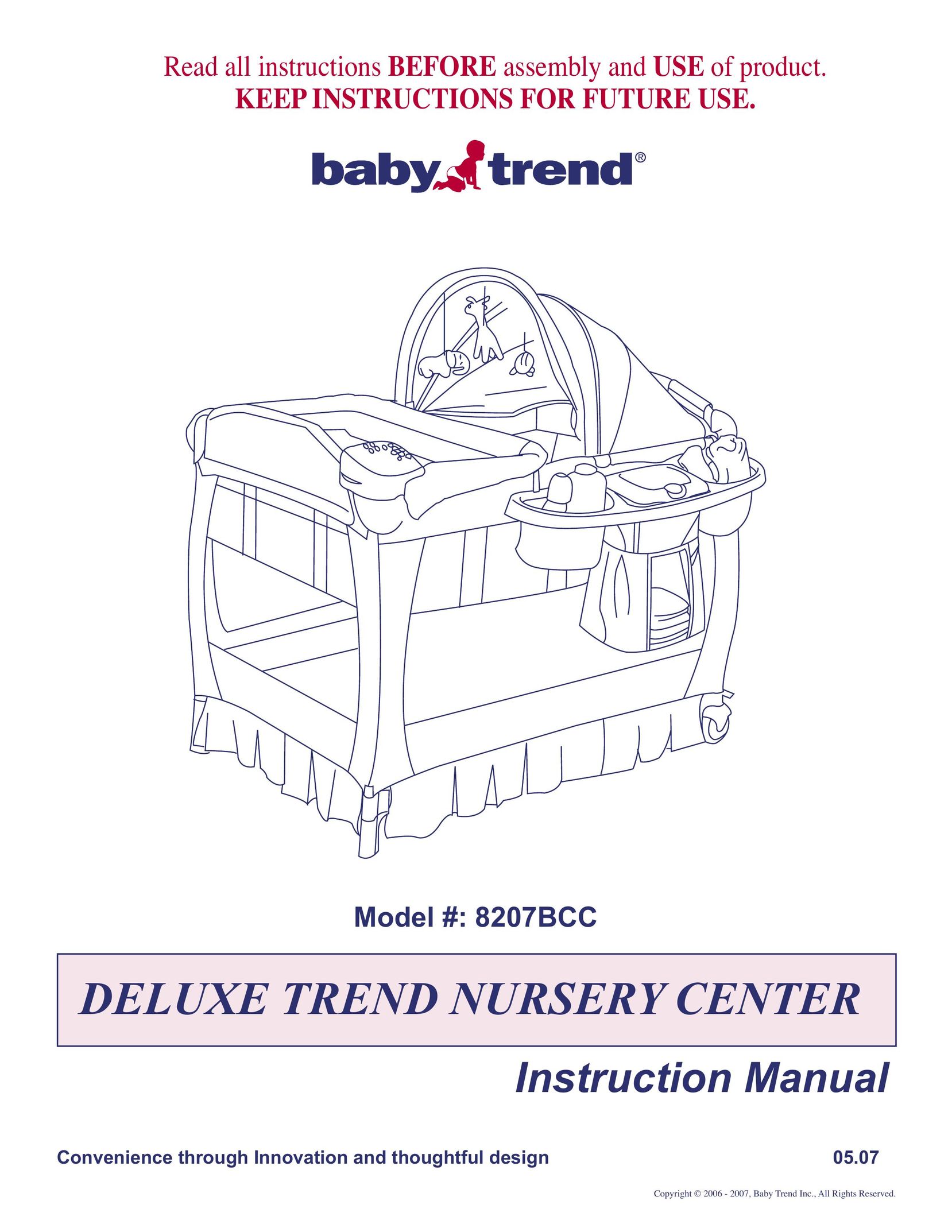 Baby Trend 8207BCC Baby Furniture User Manual