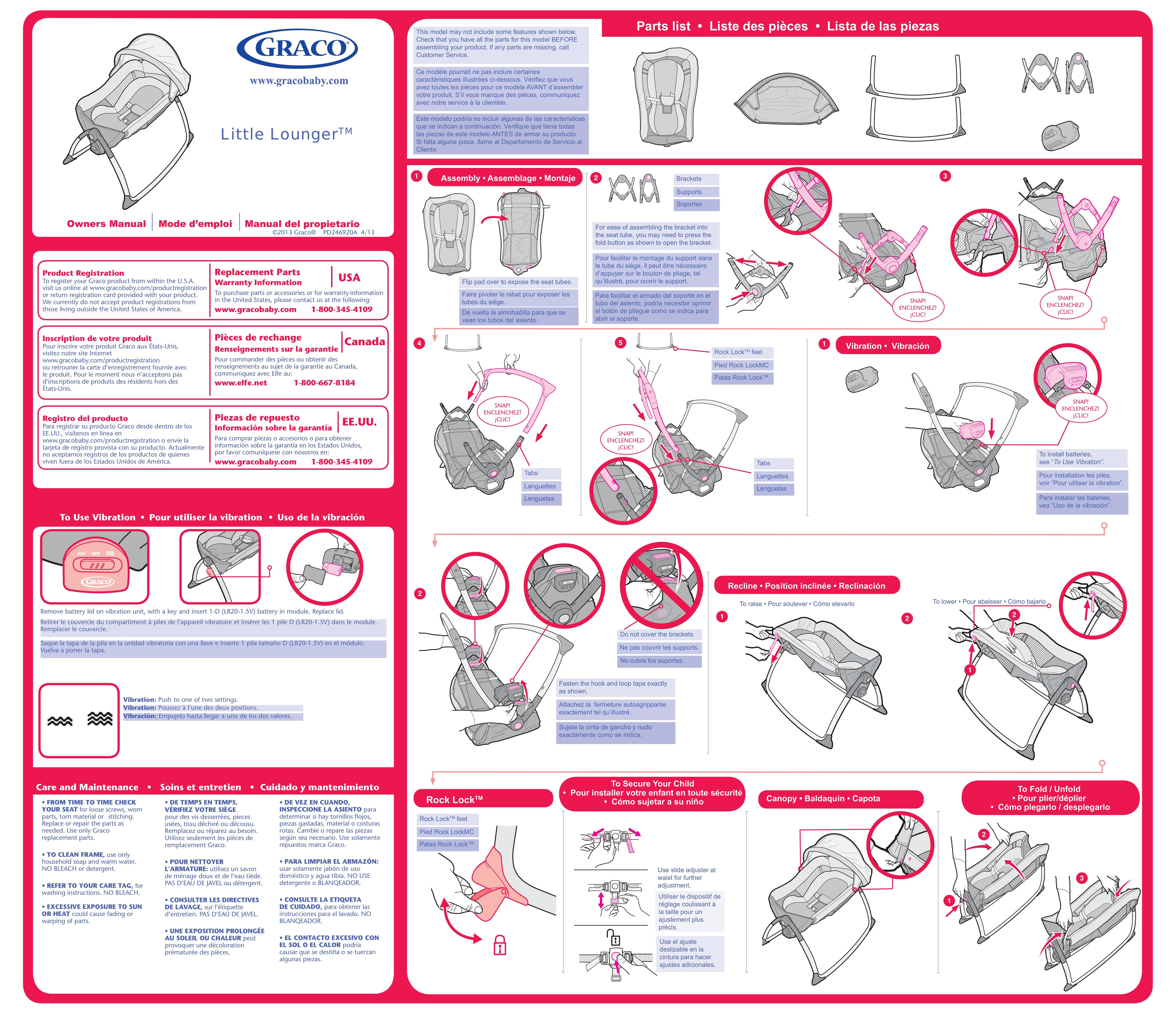 Graco PD246920A Baby Furniture User Manual