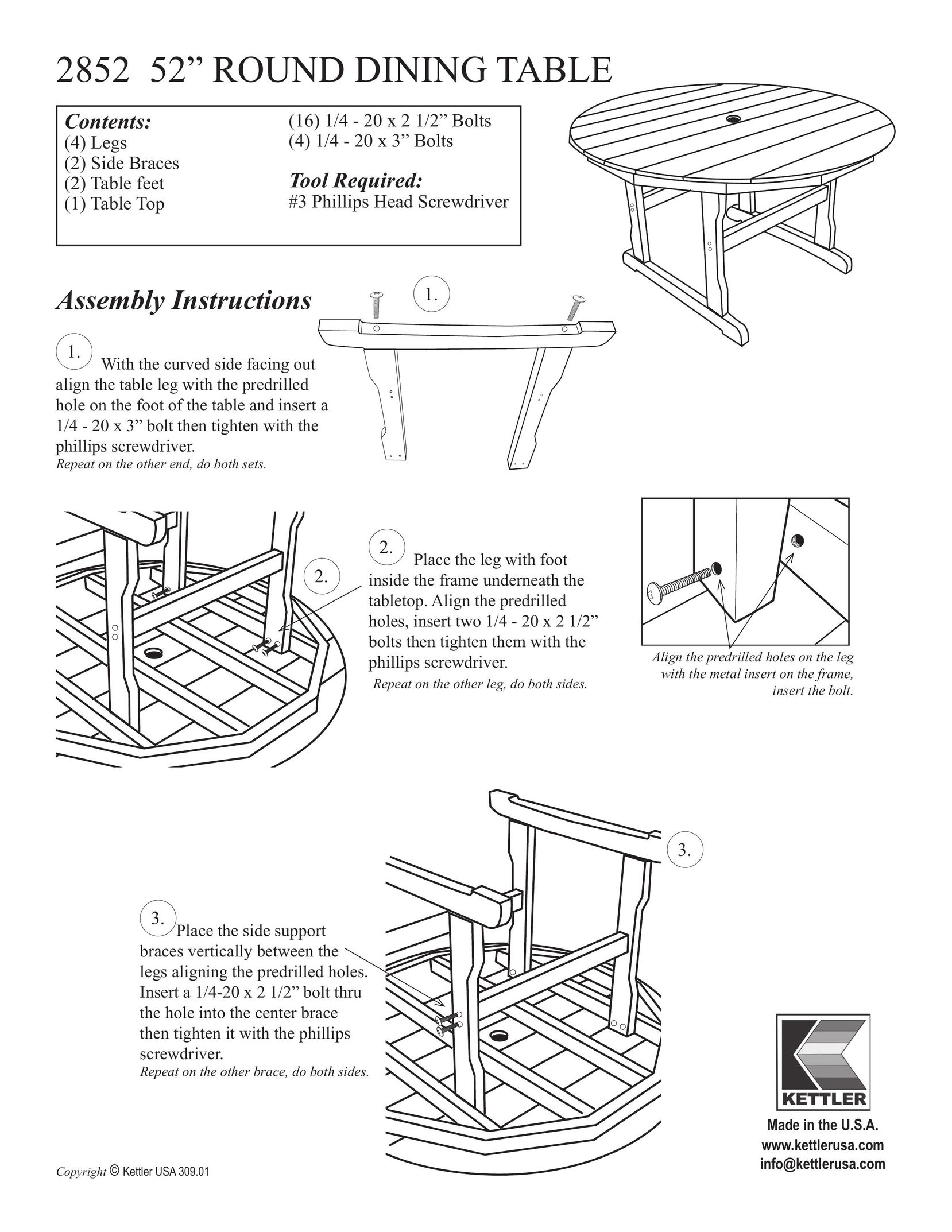Kettler 2852 Baby Furniture User Manual
