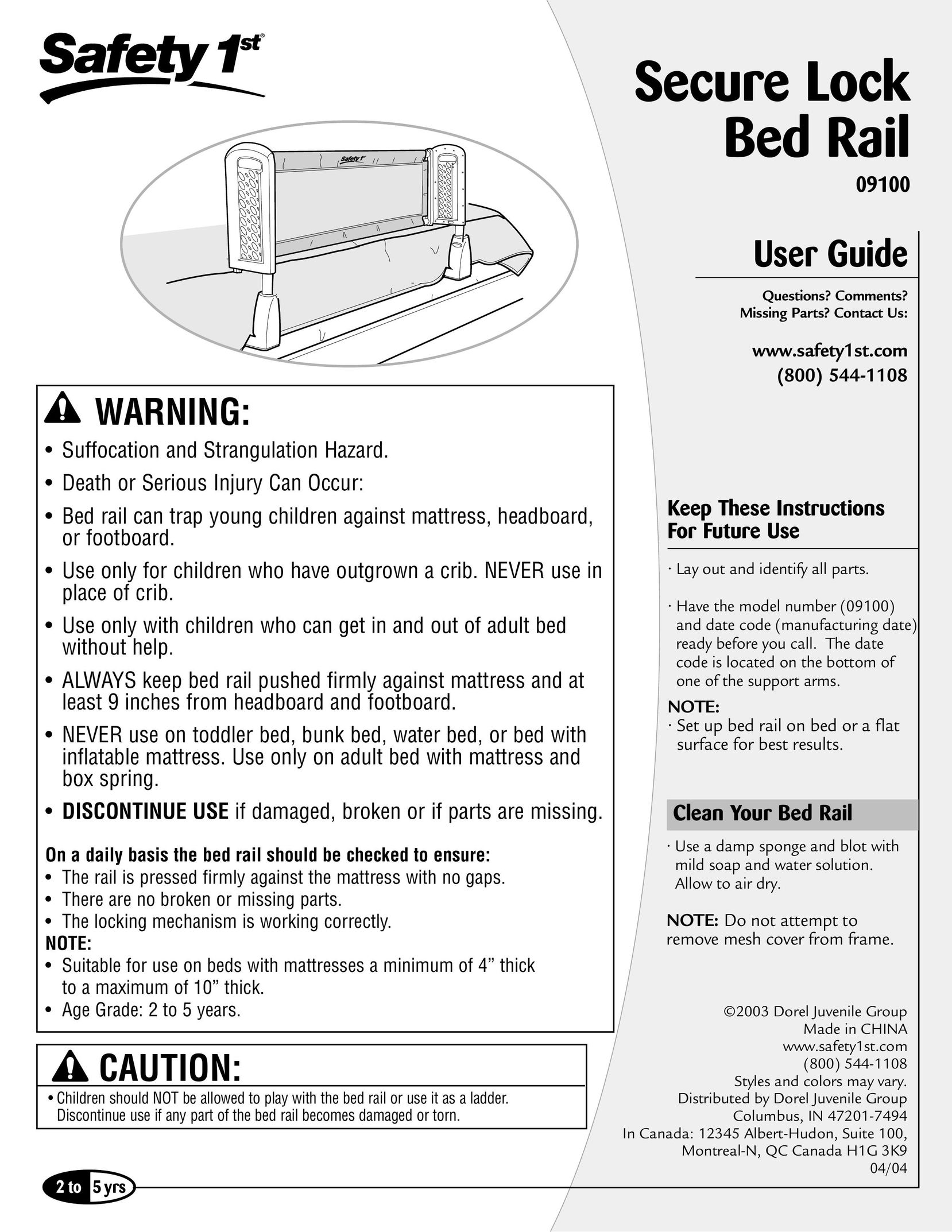 Safety 1st 9100 Baby Furniture User Manual