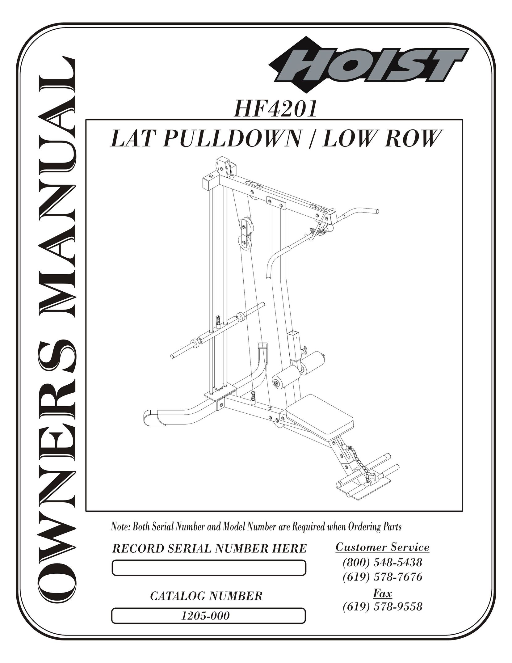 Hoist Fitness HF4201 Baby Gym User Manual
