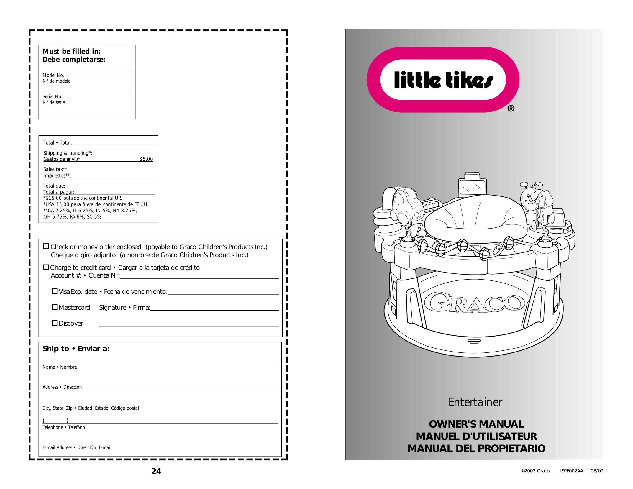 Little Tikes ISPE002AA Baby Gym User Manual