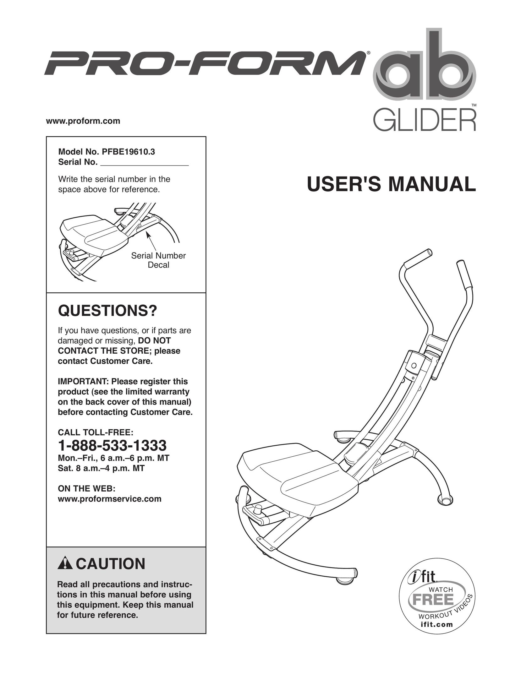 ProForm PFBE19610.3 Baby Gym User Manual