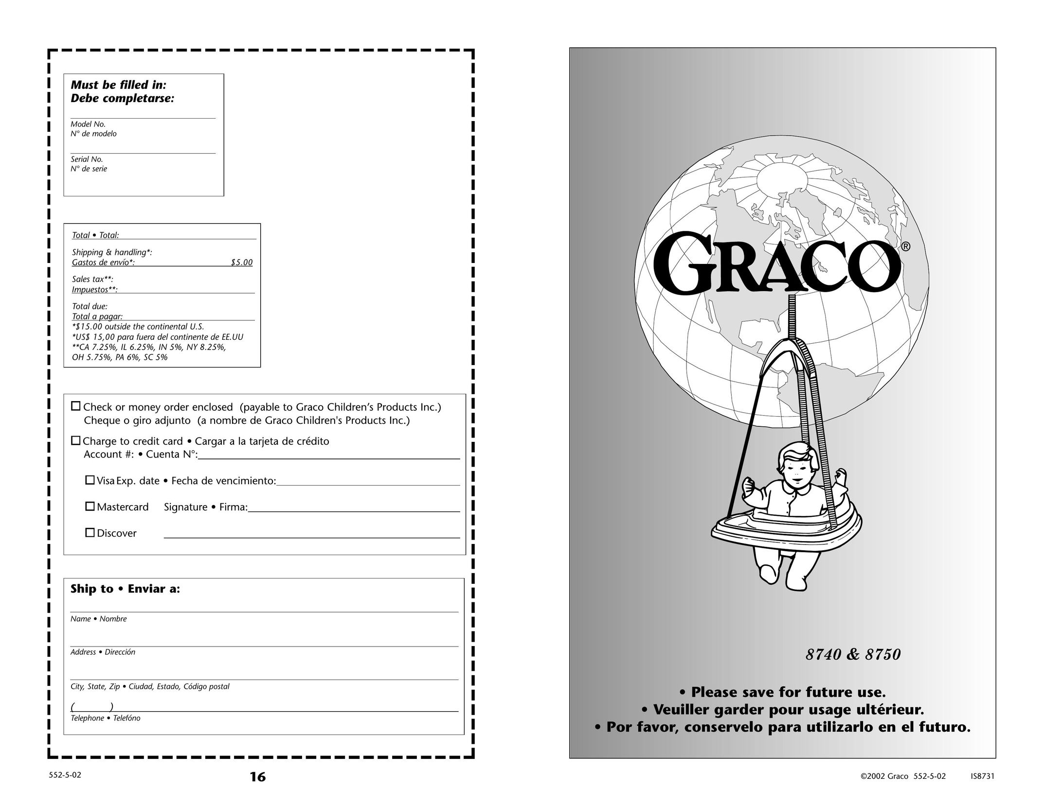 Graco 16552-5-02 Baby Jumper User Manual