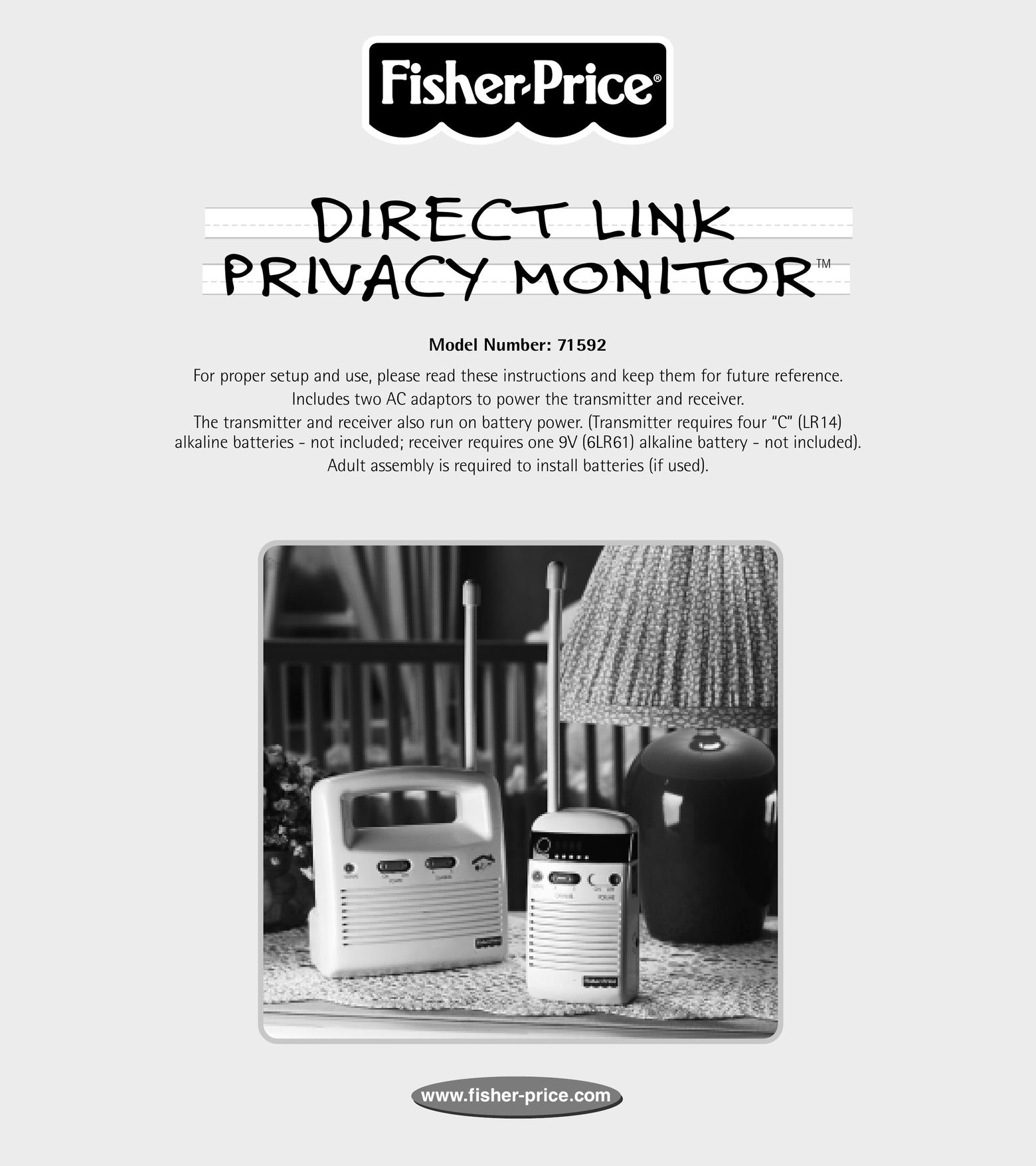 Fisher-Price 71592 Baby Monitor User Manual
