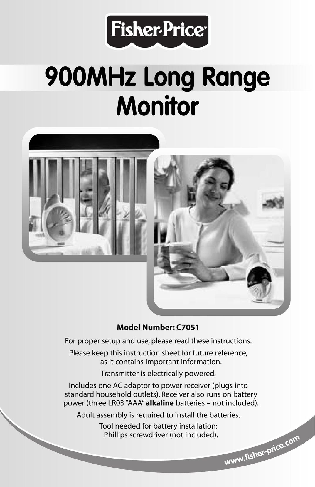 Fisher-Price C7051 Baby Monitor User Manual