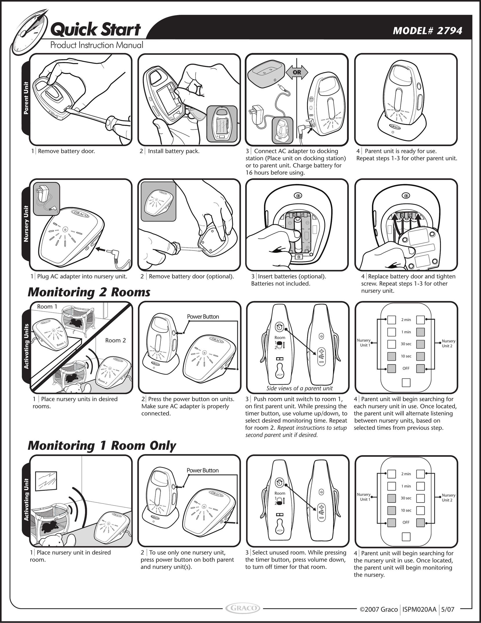 Graco 2794 Baby Monitor User Manual