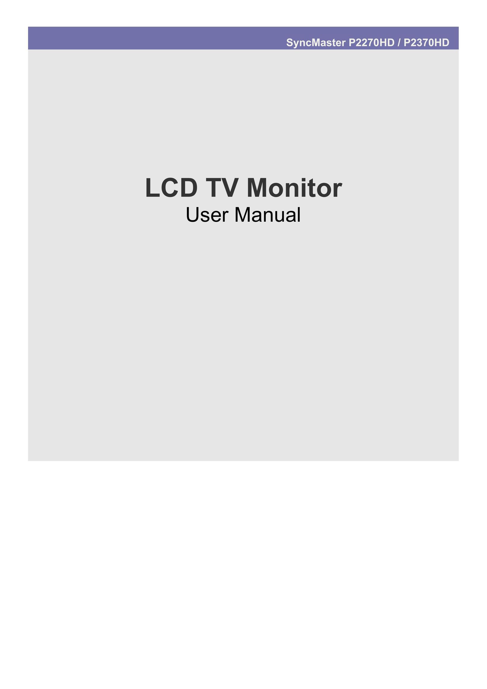 Samsung P2270HD Baby Monitor User Manual