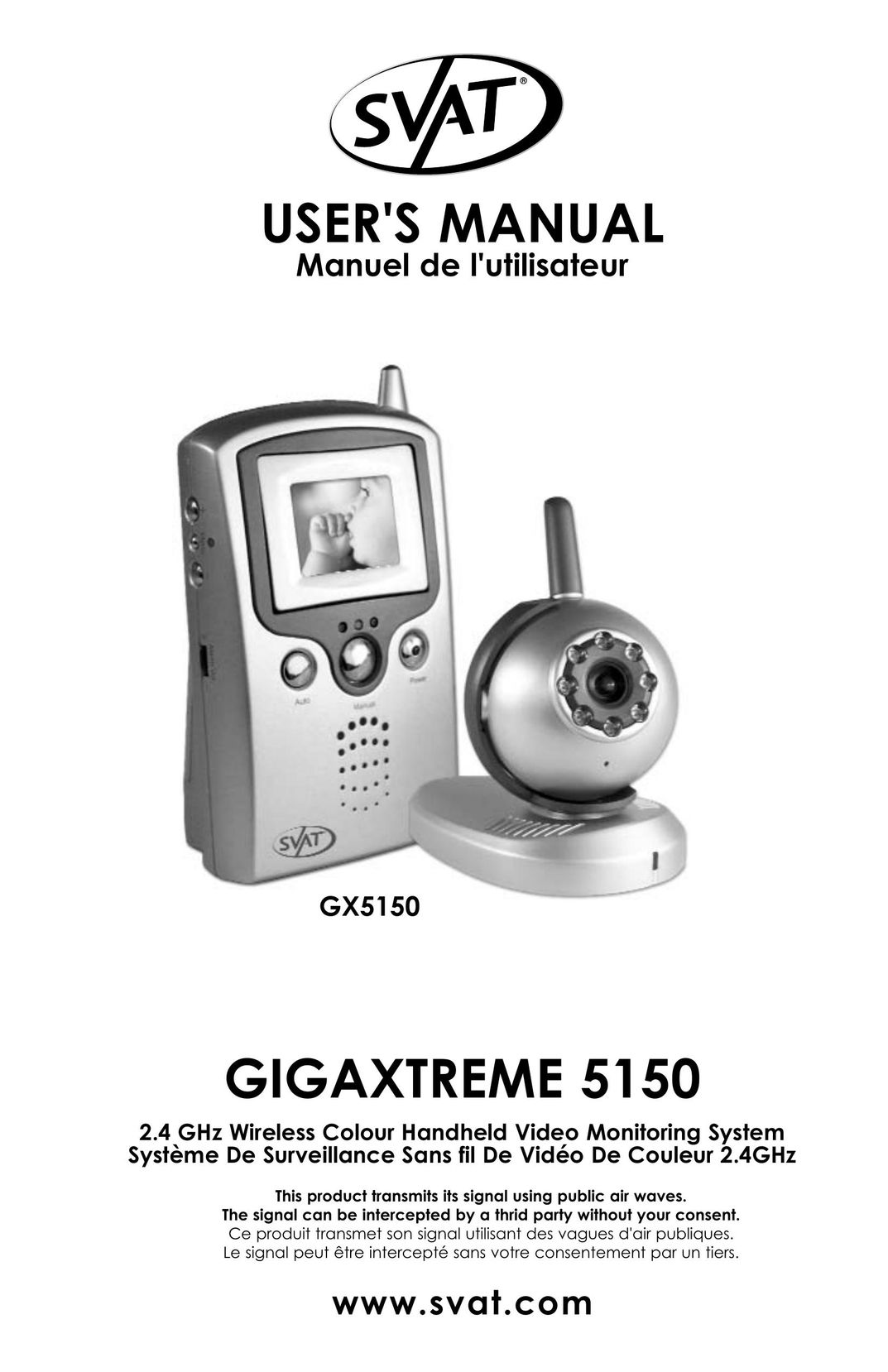 SVAT Electronics GX5150 Baby Monitor User Manual