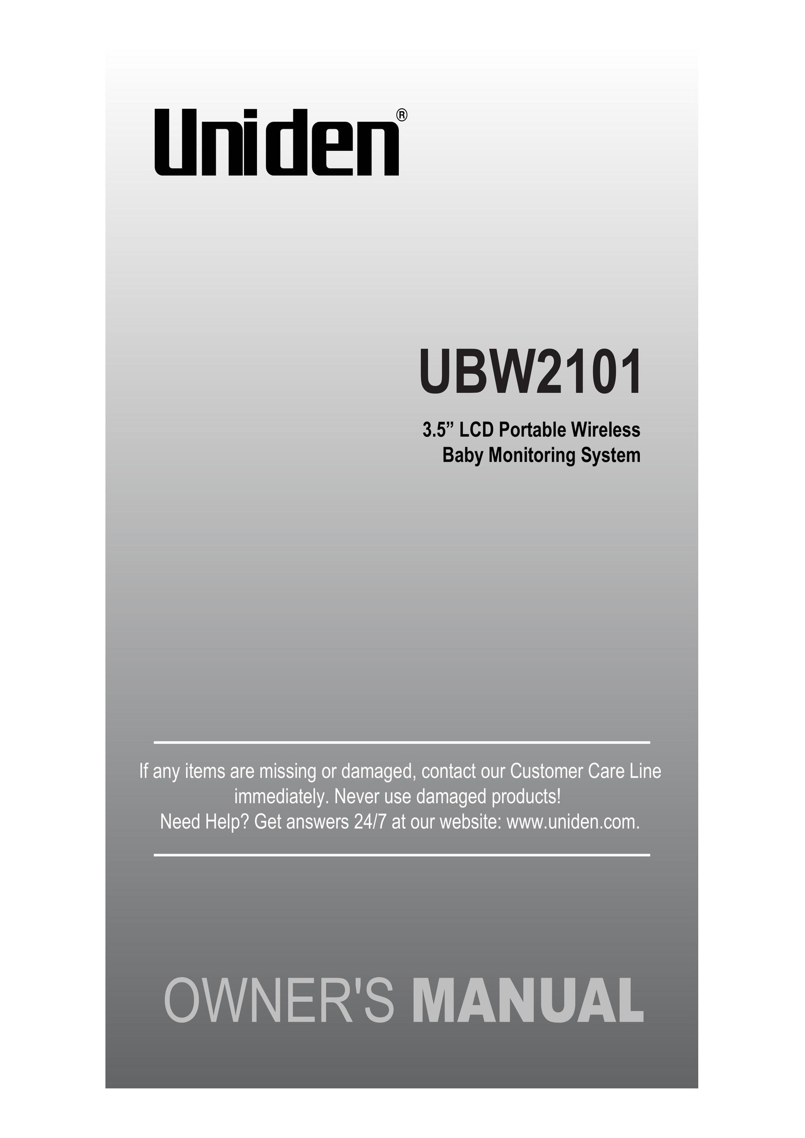 Uniden UBW2101 Baby Monitor User Manual