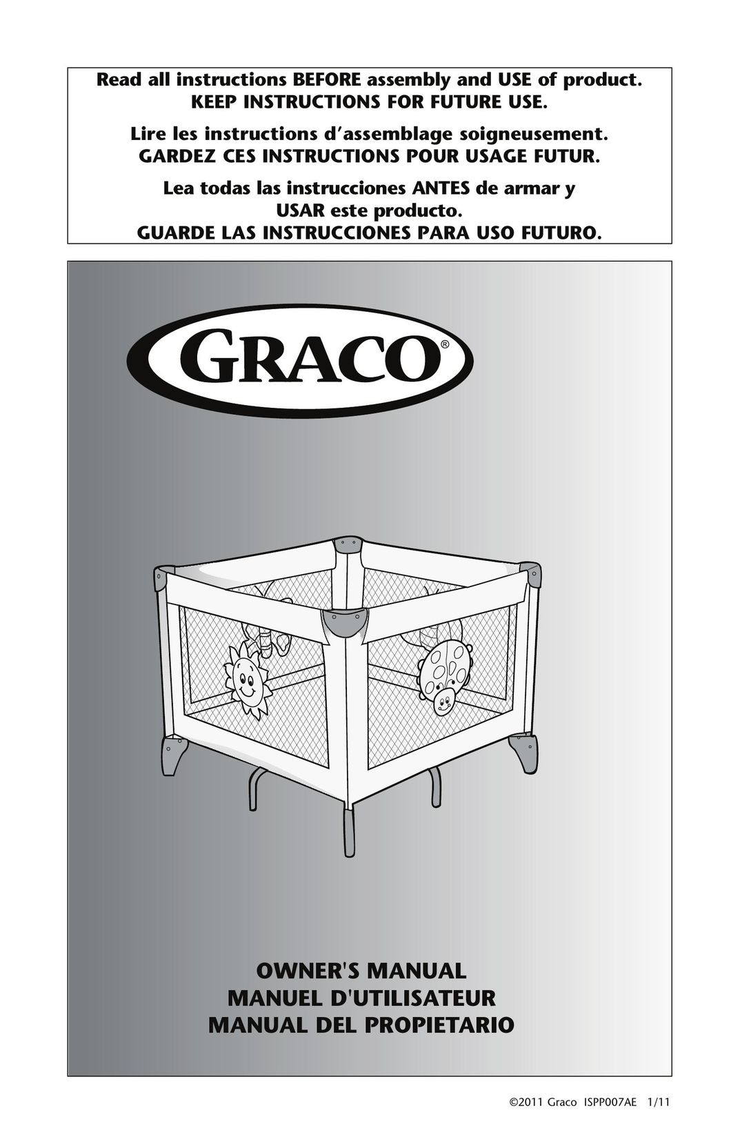 Graco ISPP007AE Baby Playpen User Manual