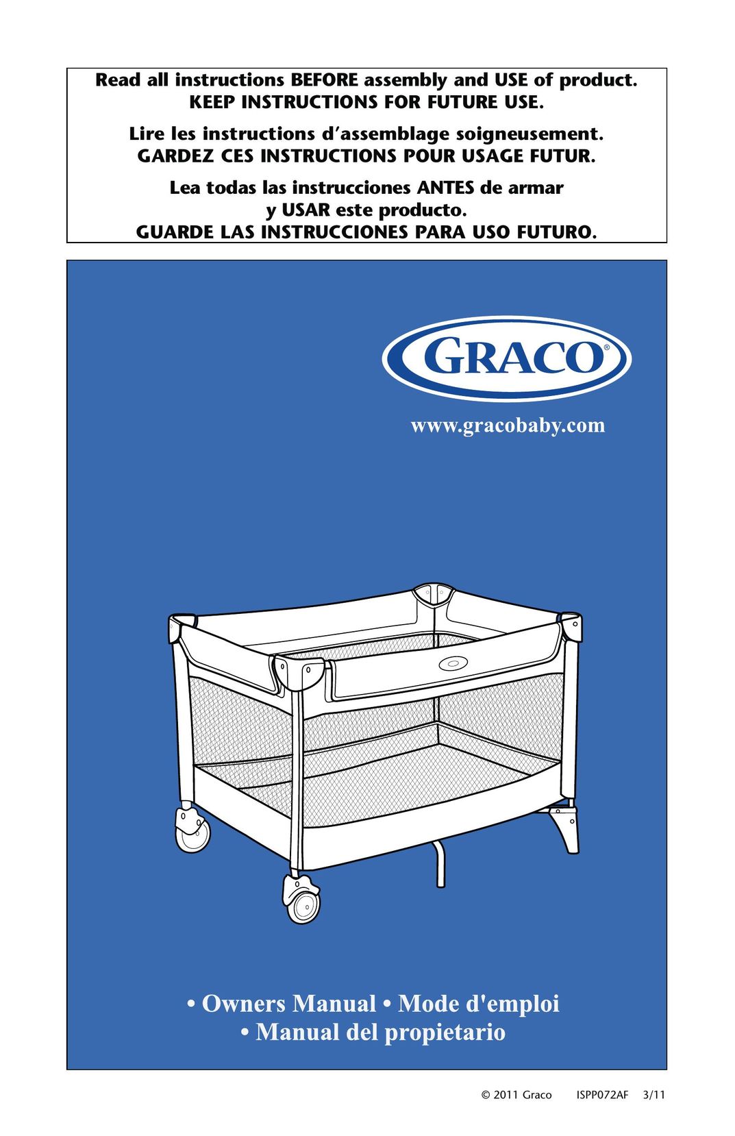 Graco ISPP072AF Baby Playpen User Manual