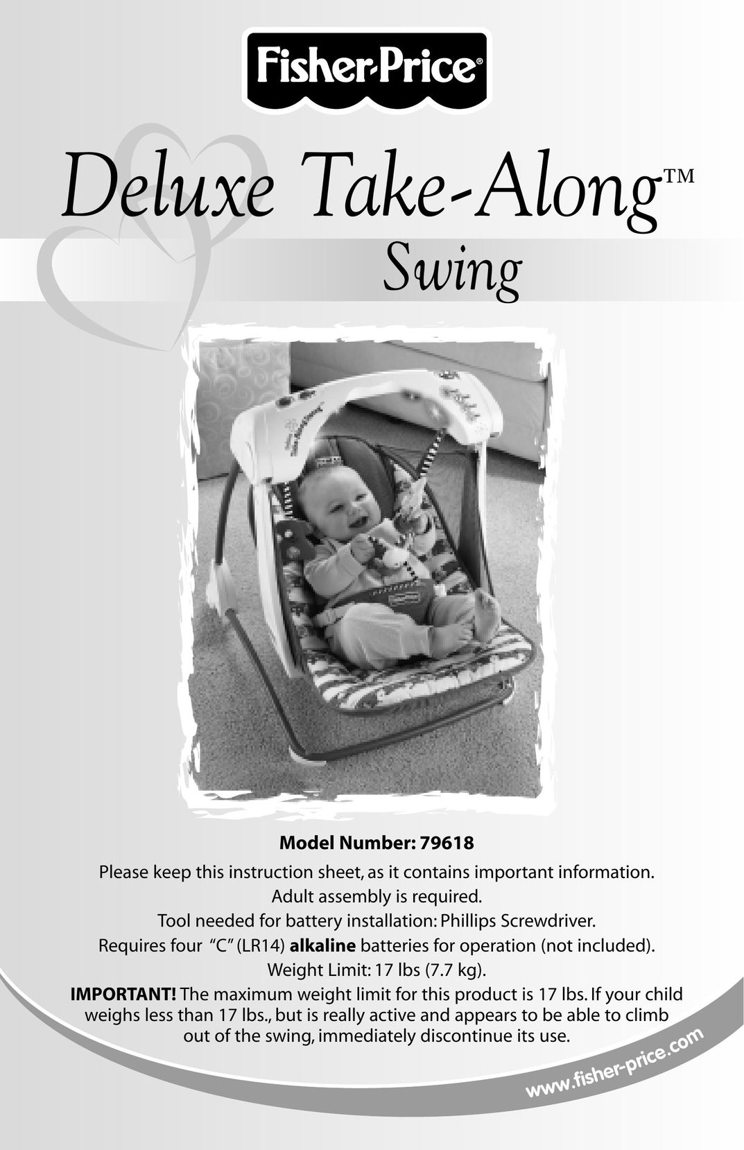 Fisher-Price 79618 Baby Swing User Manual