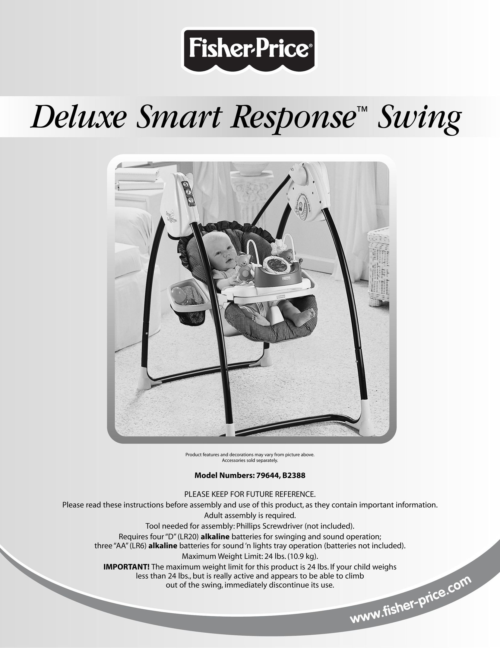 Fisher-Price B2388 Baby Swing User Manual