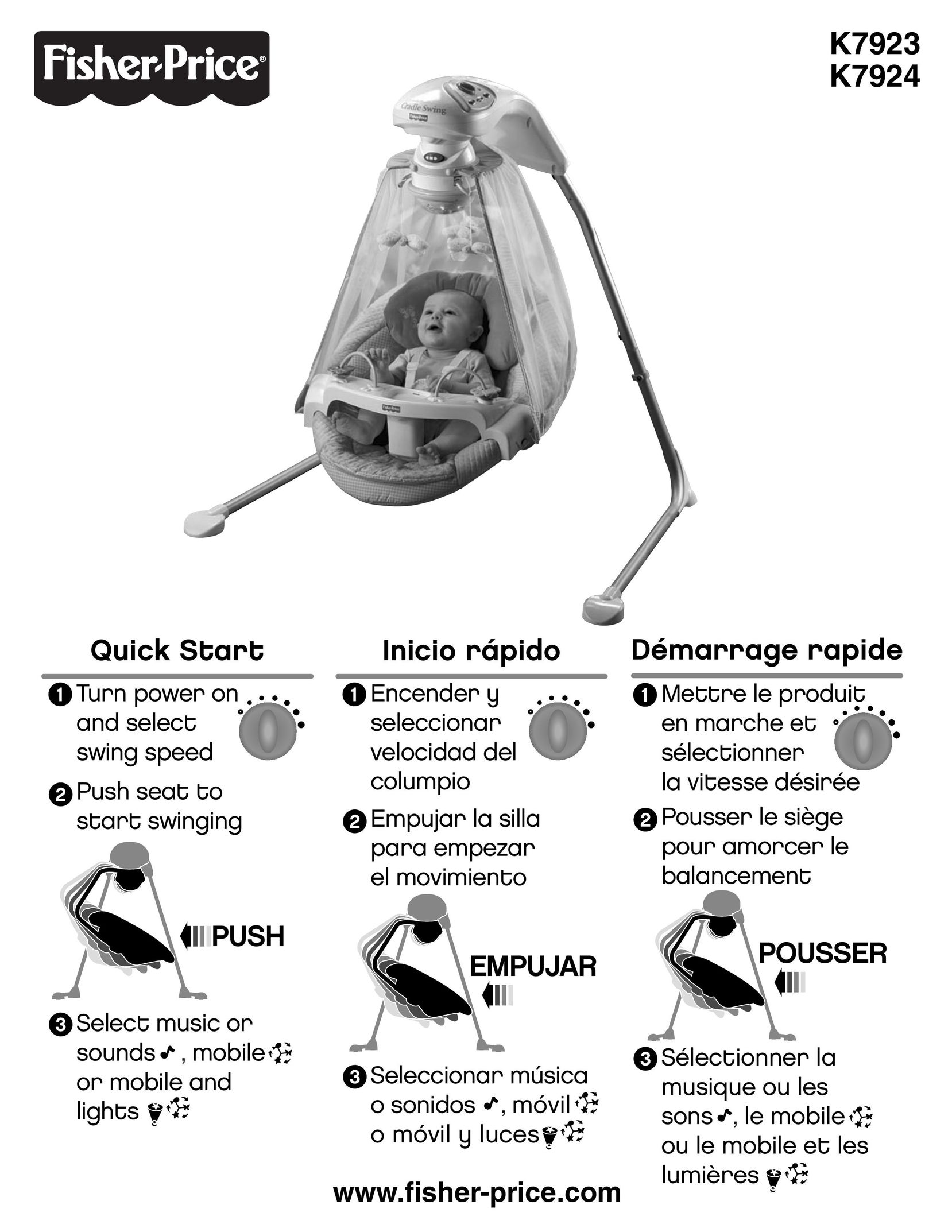Fisher-Price K7923 Baby Swing User Manual