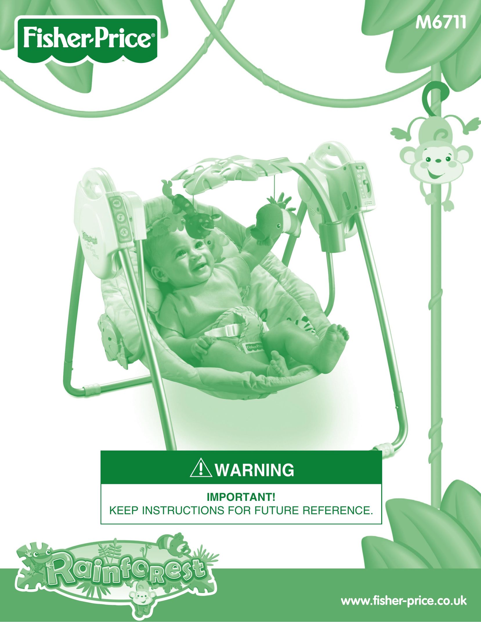 Fisher-Price M6711 Baby Swing User Manual