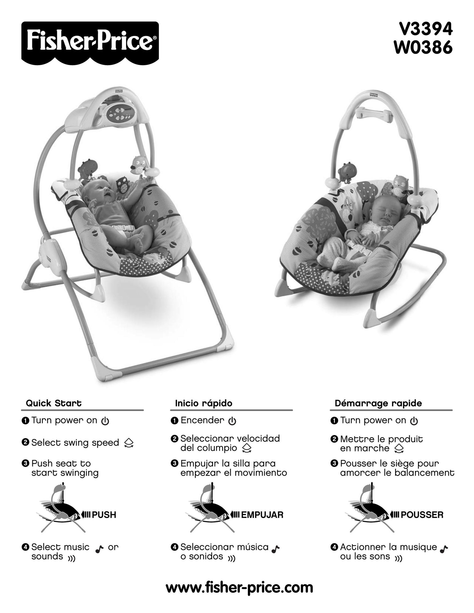 Fisher-Price W0386 Baby Swing User Manual