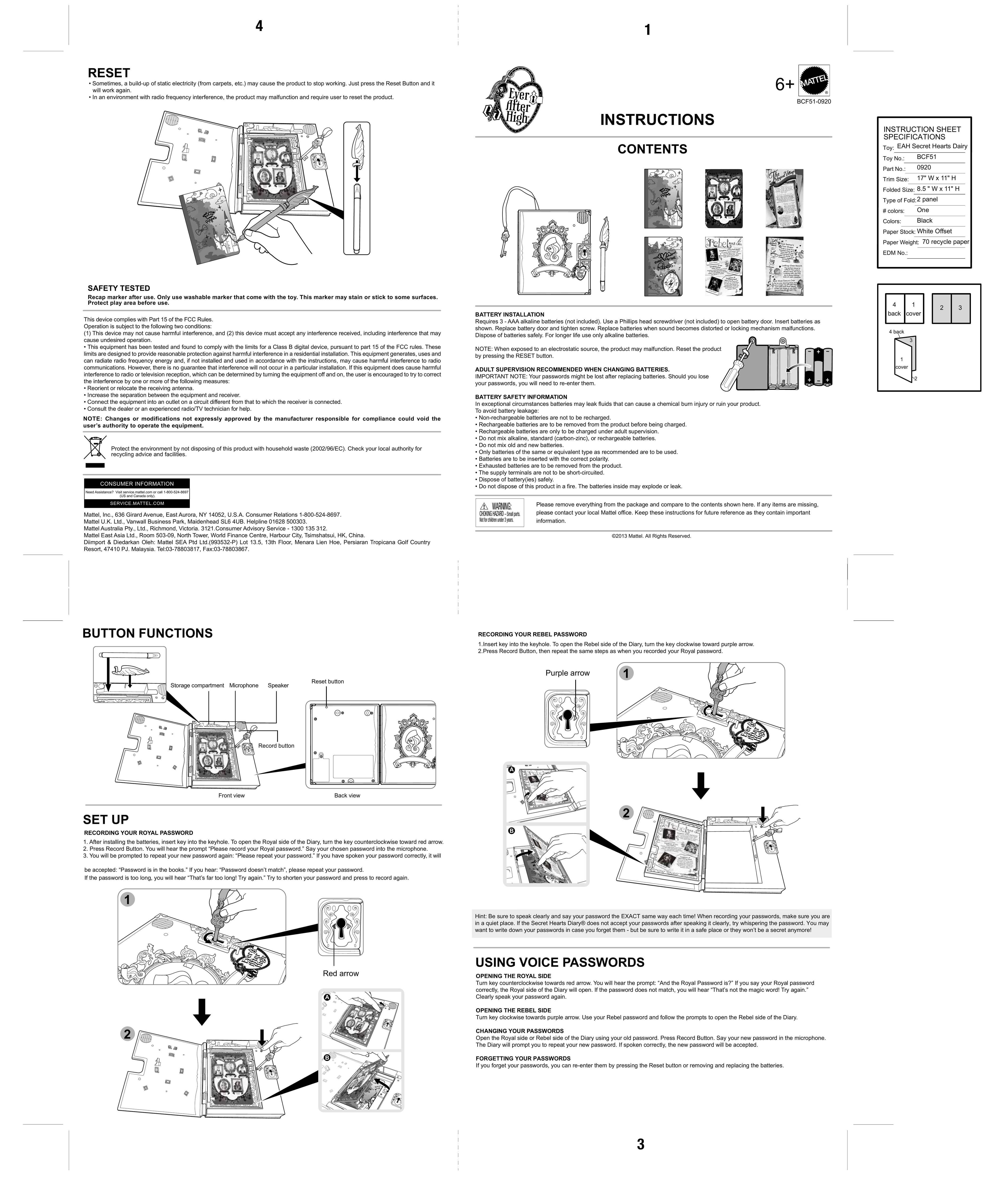 Mattel BCF51 Baby Toy User Manual