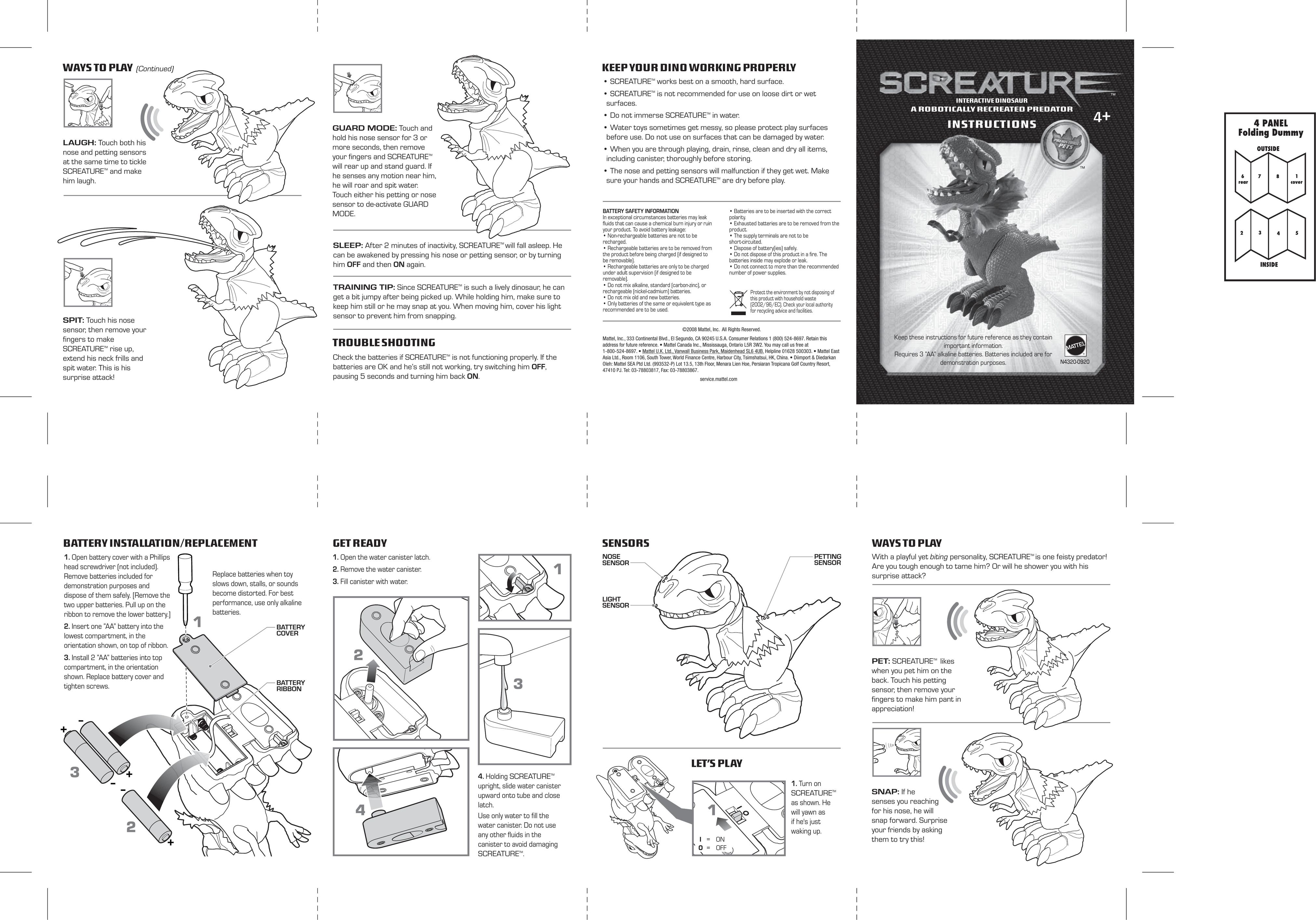 Mattel N4320-0920 Baby Toy User Manual