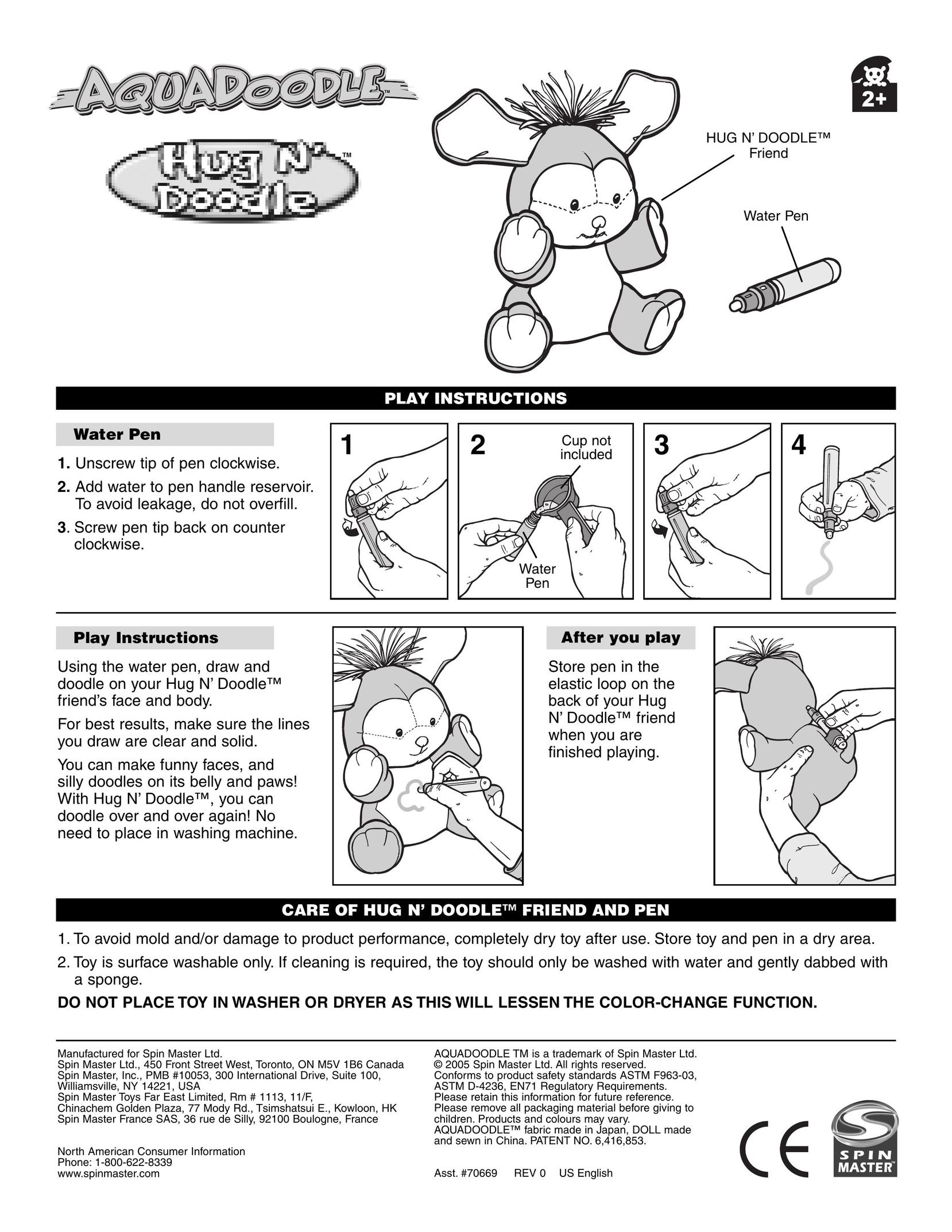 Spin Master Hug n' Doodle Baby Toy User Manual