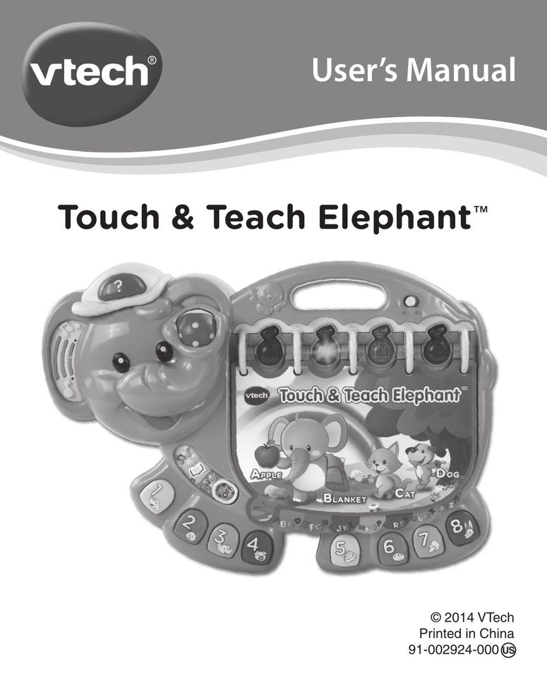 VTech 91-002924-000 Baby Toy User Manual
