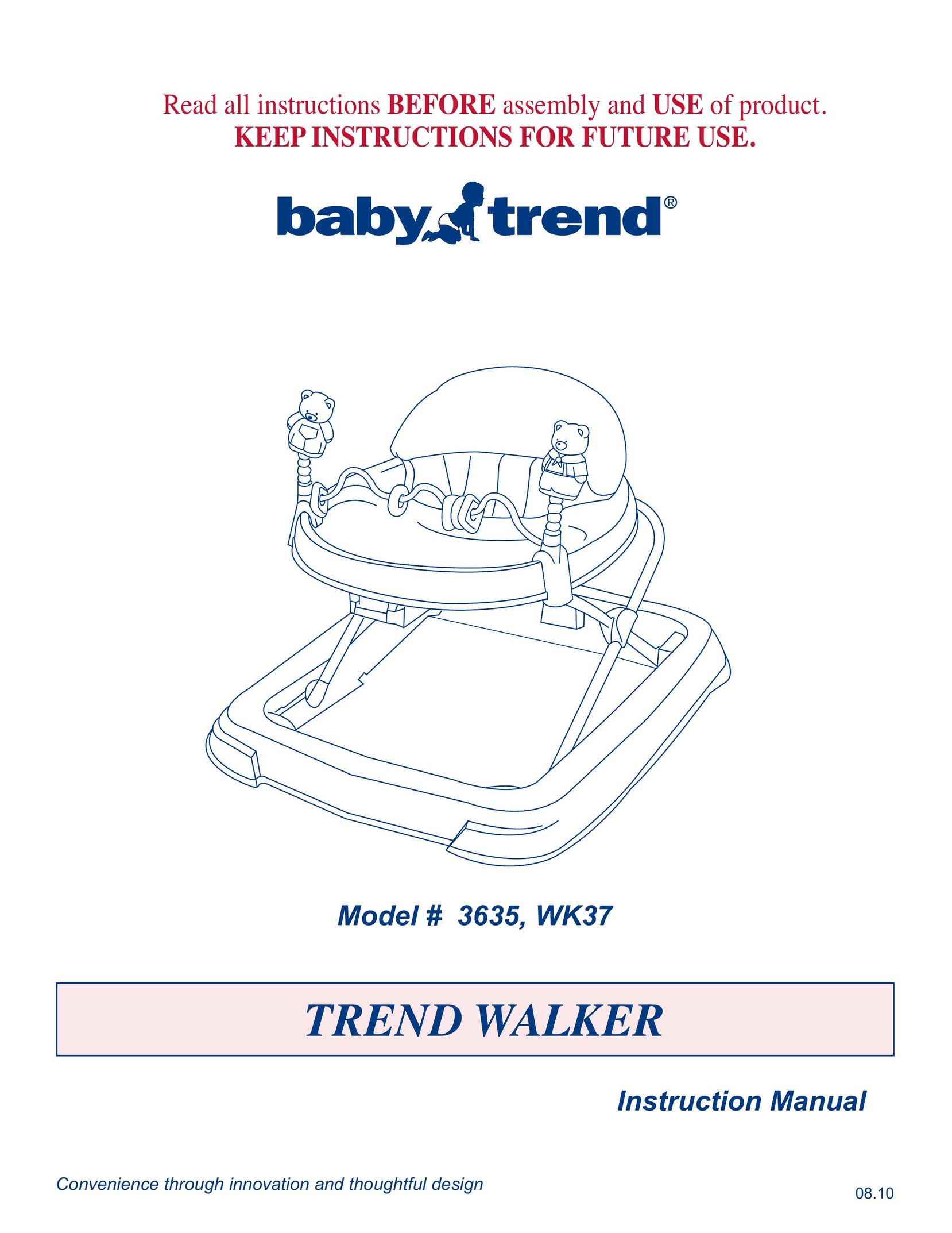 Baby Trend 3635 Baby Walker User Manual