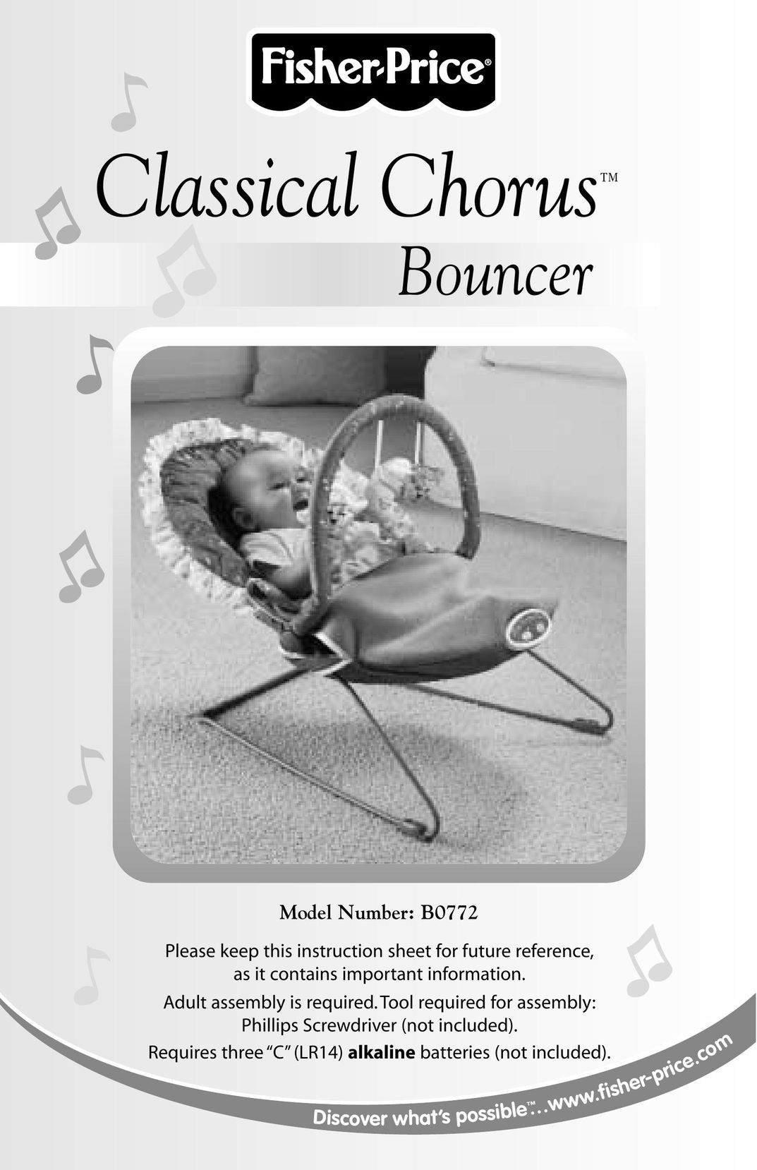 Fisher-Price B0772 Bouncy Seat User Manual