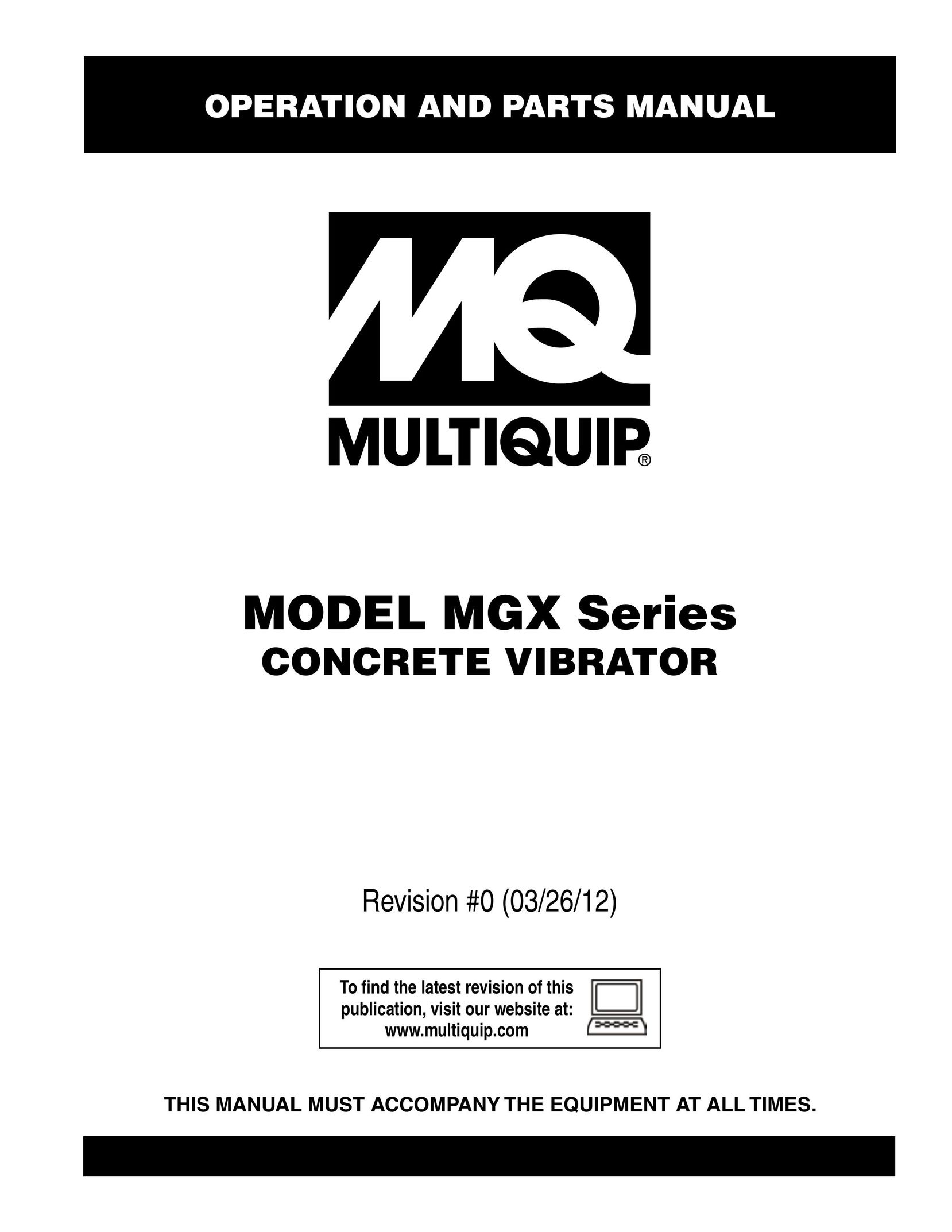 Multiquip MGX Bouncy Seat User Manual