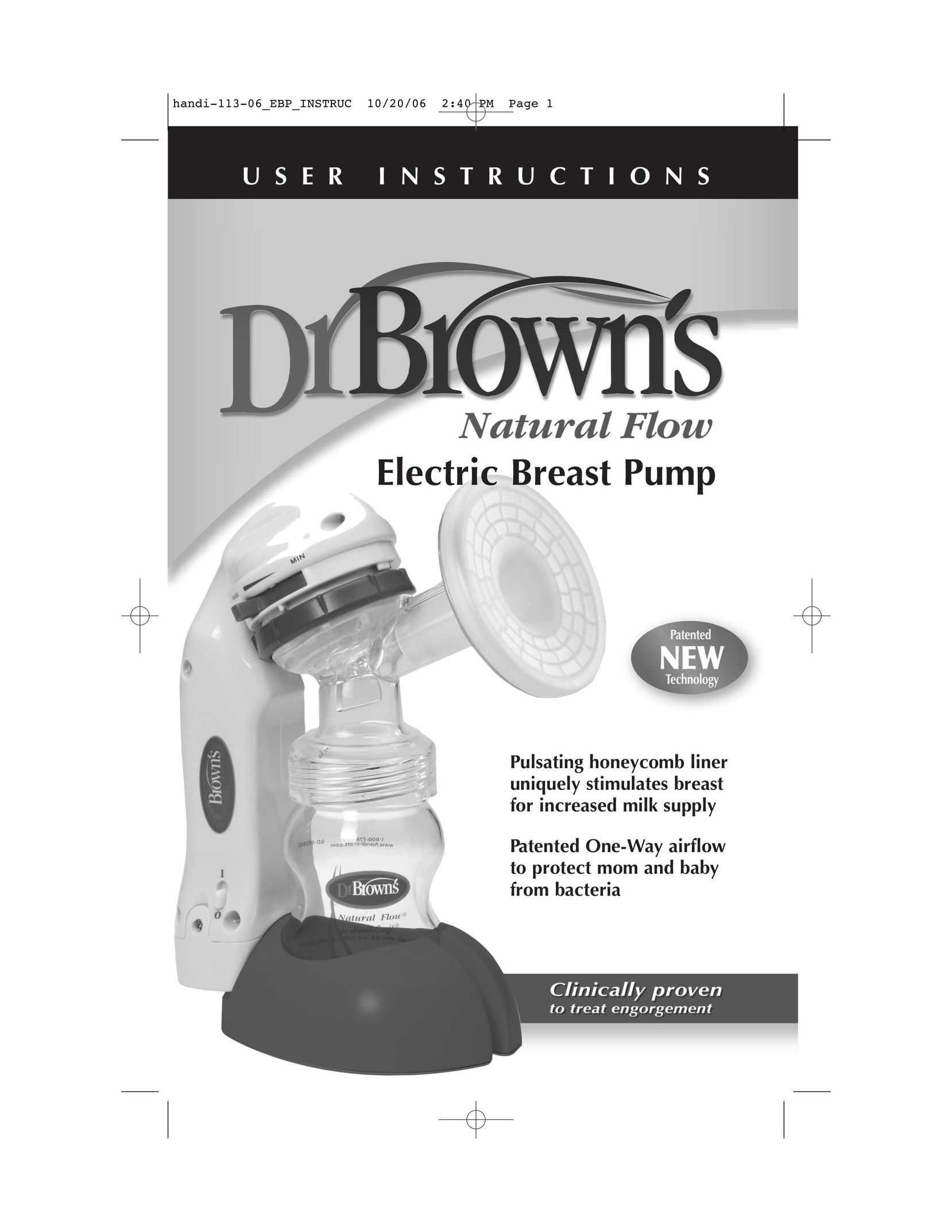 Dr. Brown's Electric Breast Pump Breast Pump User Manual
