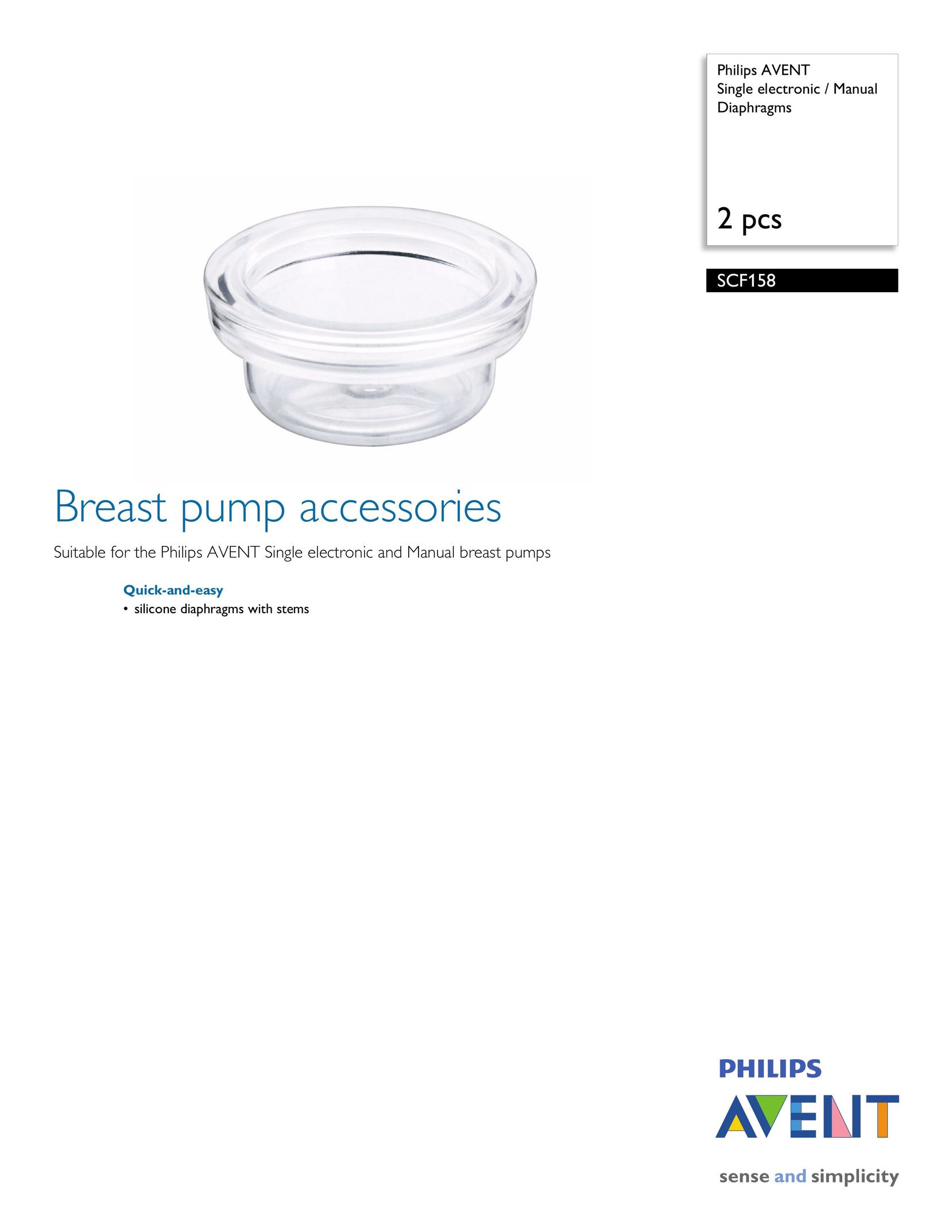 Philips SCF158 Breast Pump User Manual