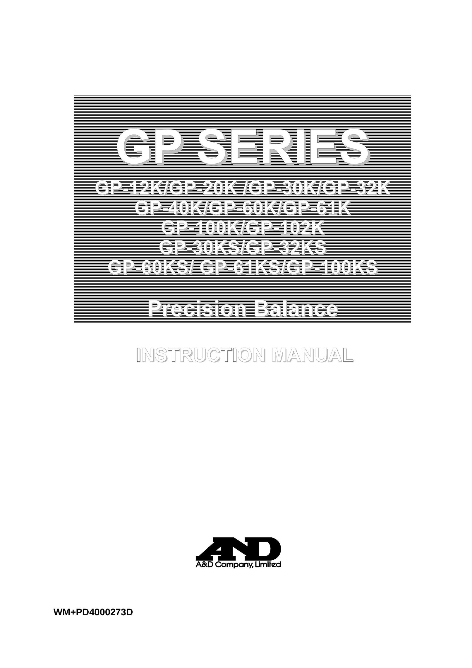 A&D GP-100K Building Set User Manual
