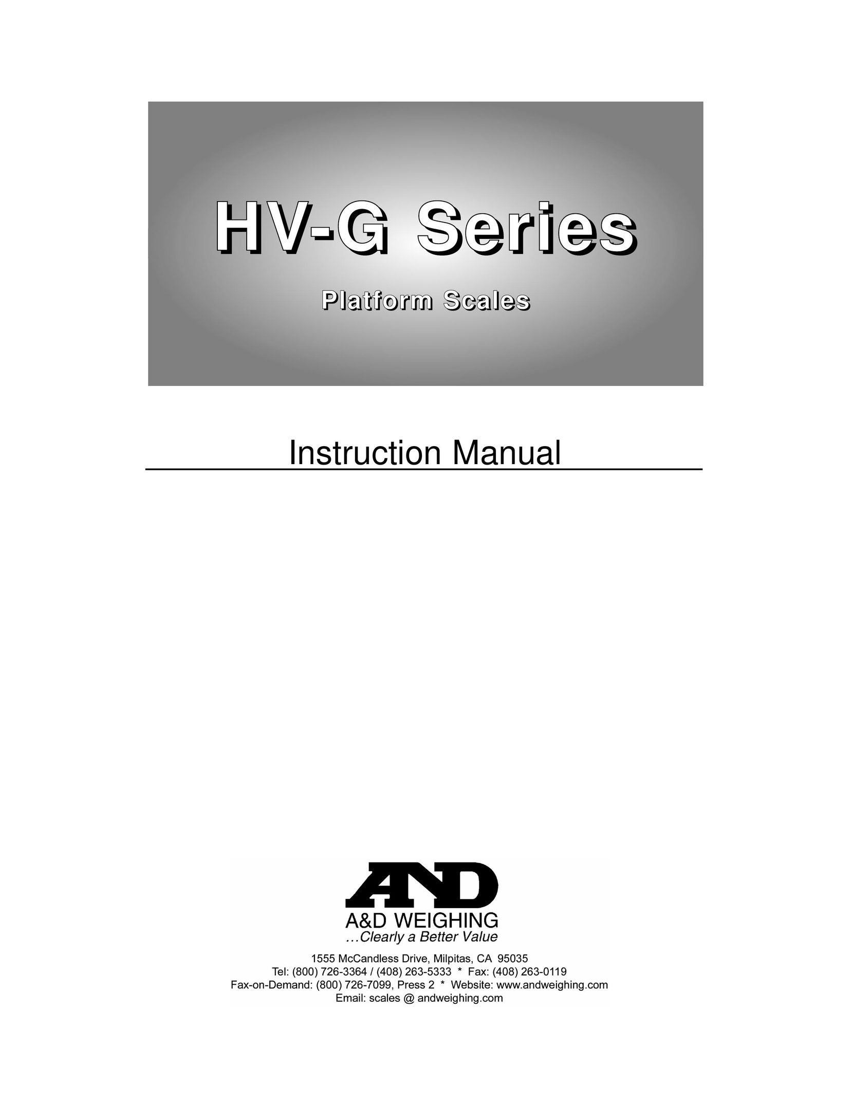 A&D HV-G Series Building Set User Manual
