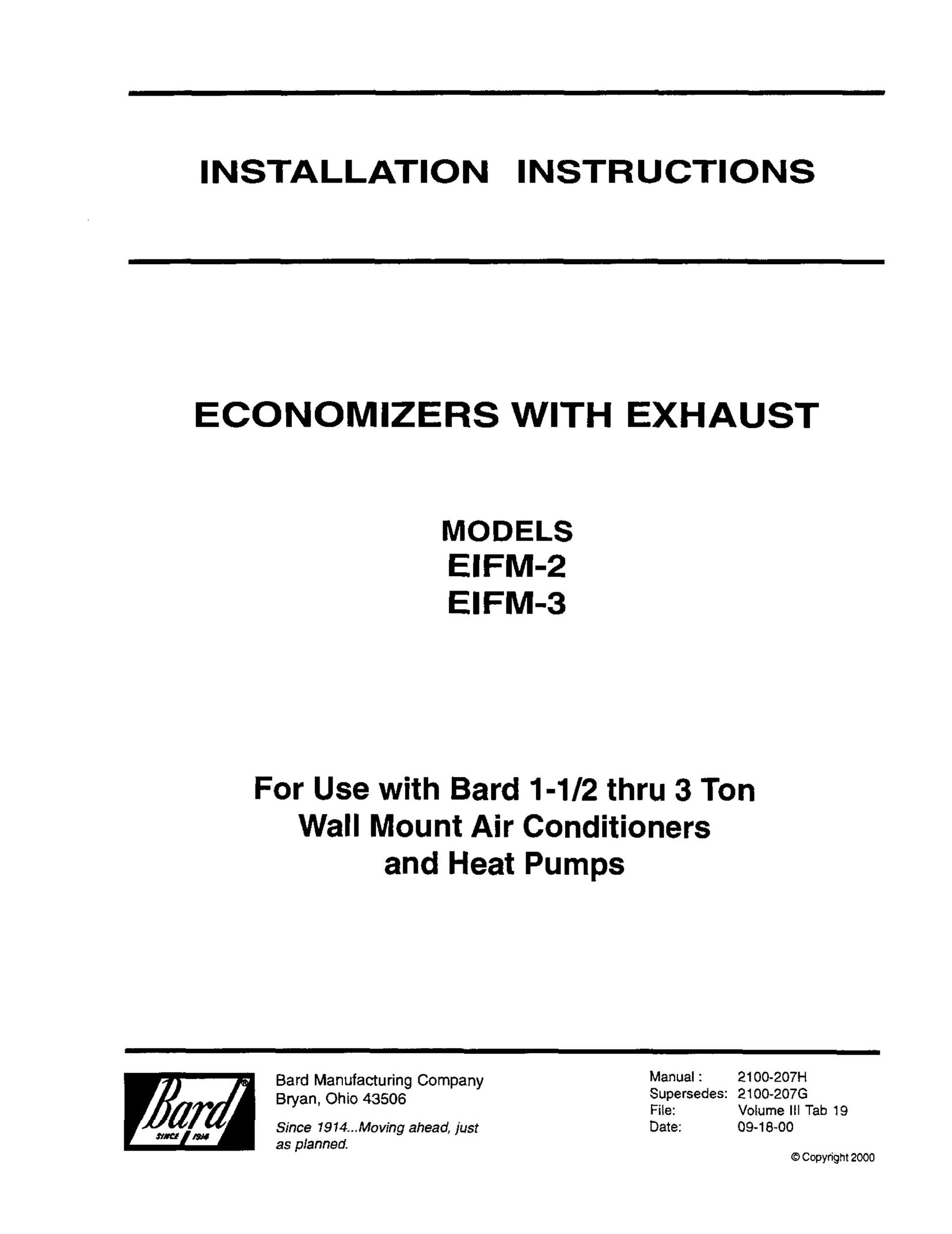 Bard EIFM-2 Building Set User Manual
