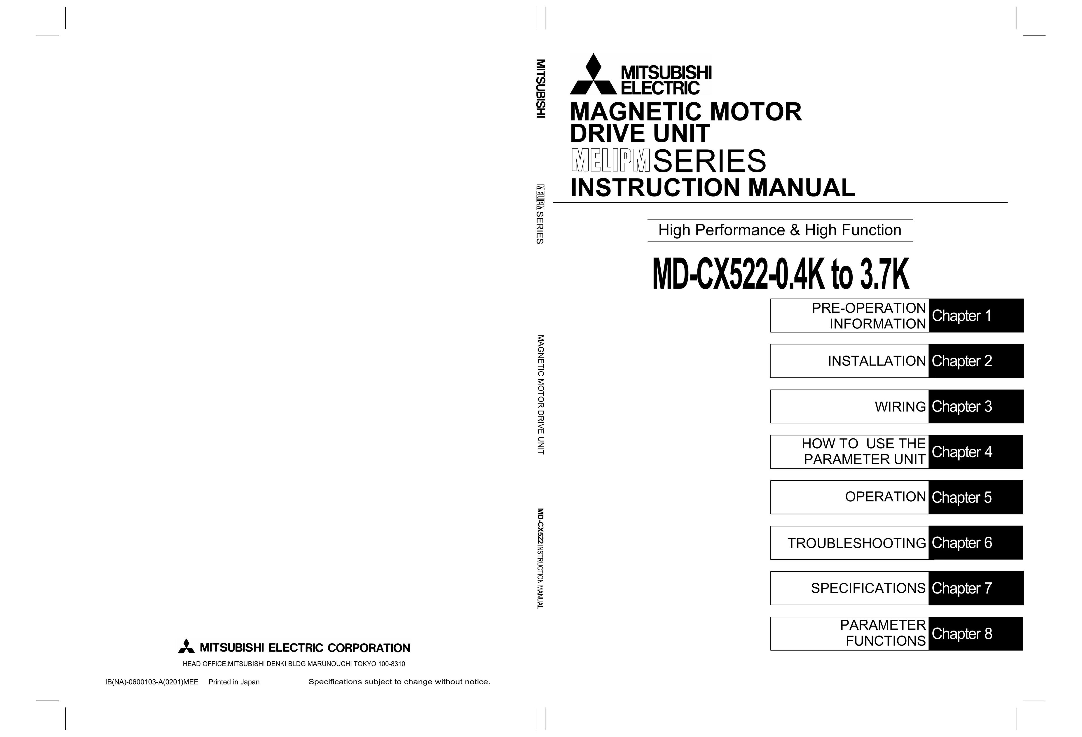Mitsubishi Electronics MD-CX522-04K to s.7K Building Set User Manual